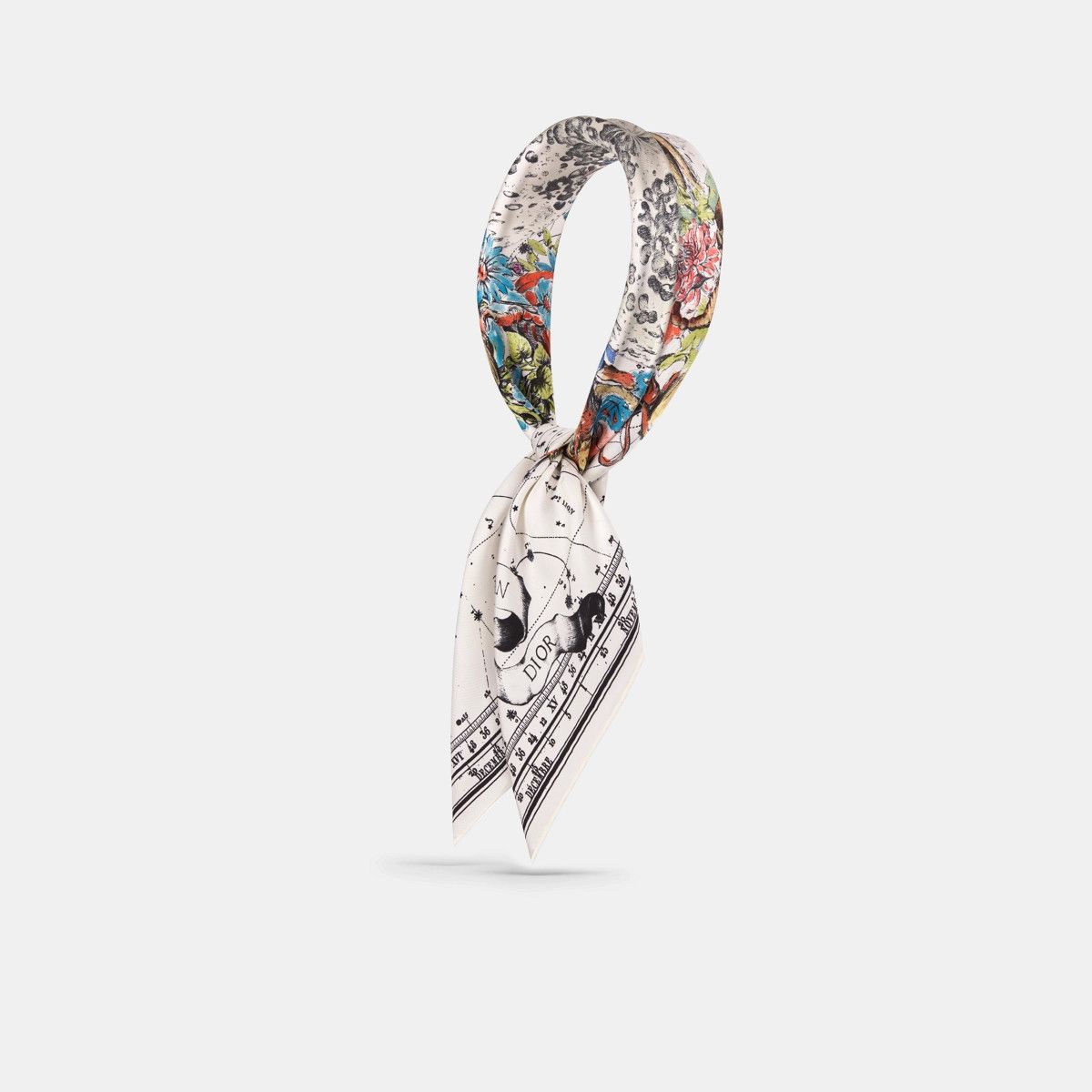 Dior o1bcso1str0226 Size:OS/Zodiac 90 Square Scarf in White Size ONE SIZE - 1 Thumbnail