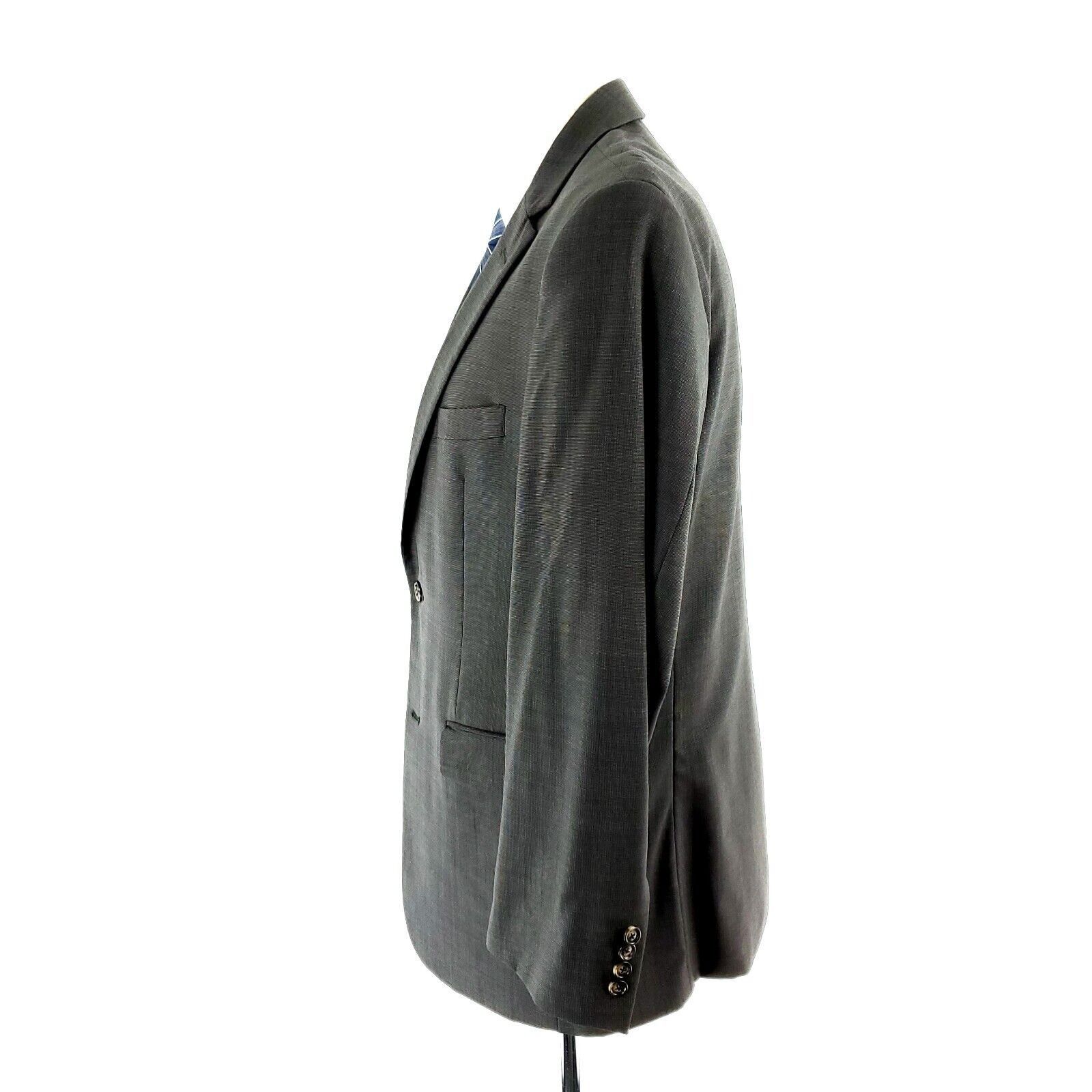 Jos. A. Bank Jos A Bank Wool 2 Button Blazer 40R Gren Beige Birdseye Size 40R - 4 Thumbnail