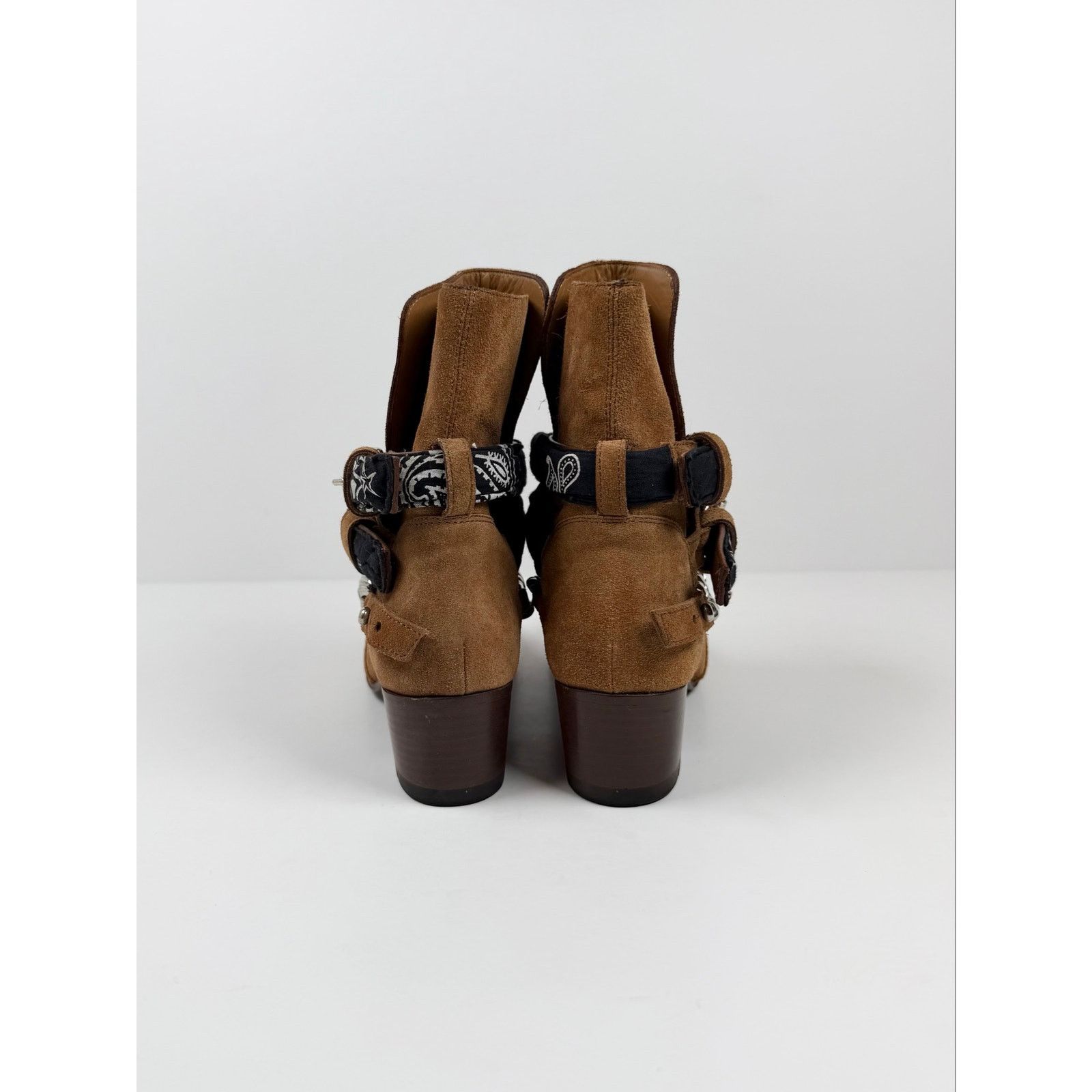 Amiri Size 37/7 - Amiri Bandana Chain Link Buckle Beige Boots Size US 7 / IT 37 - 3 Thumbnail