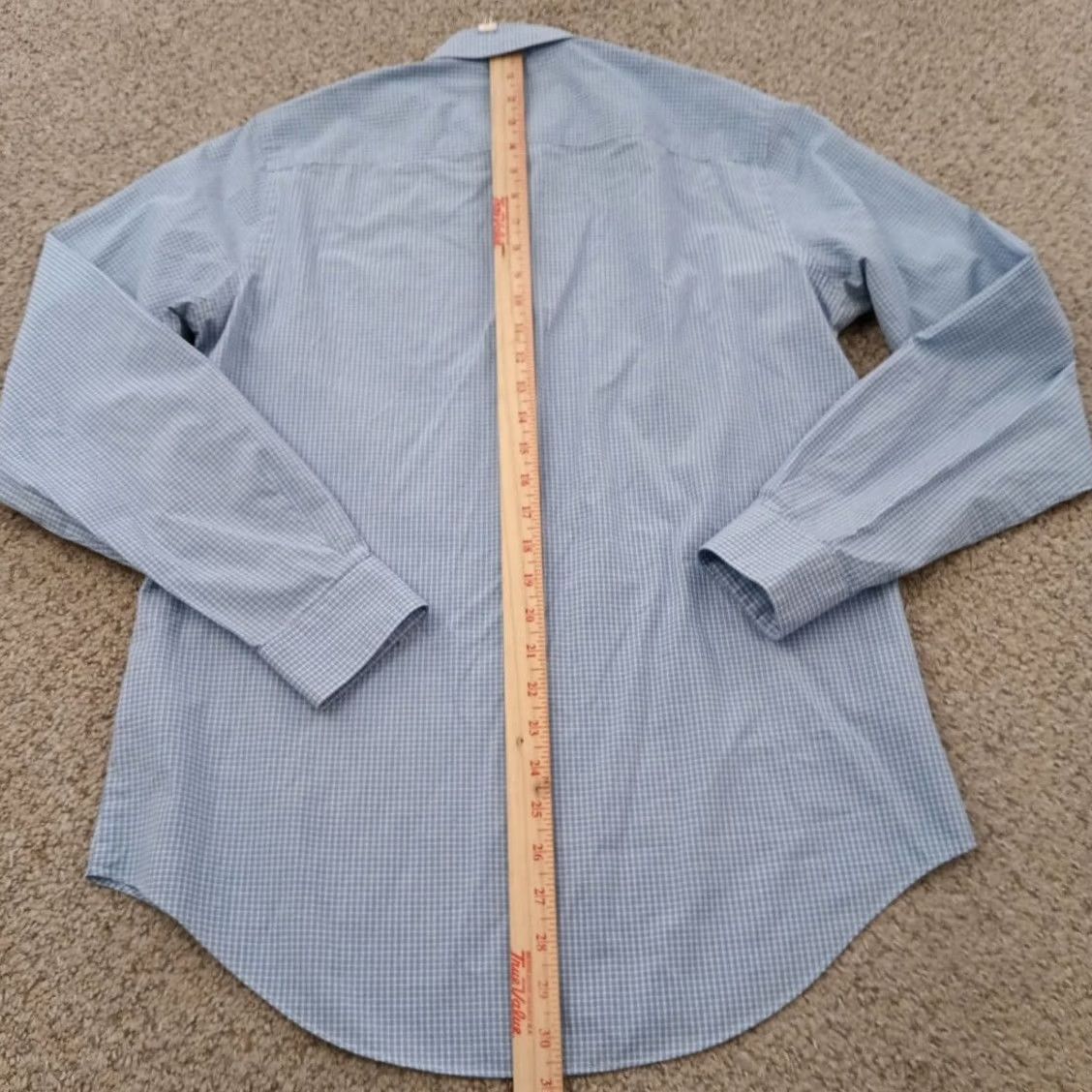 Van Heusen Van Heusen Shirt Mens Medium Blue Plaid Long Sleeve Button-Up Cotton Blend Size US M / EU 48-50 / 2 - 5 Thumbnail