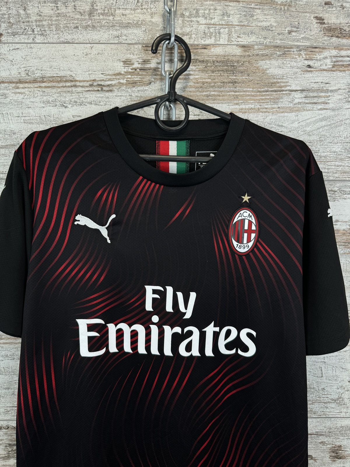 Puma Mens Vintage Puma ACM Milan T-shirt soccer jersey tee Size US M / EU 48-50 / 2 - 3 Thumbnail