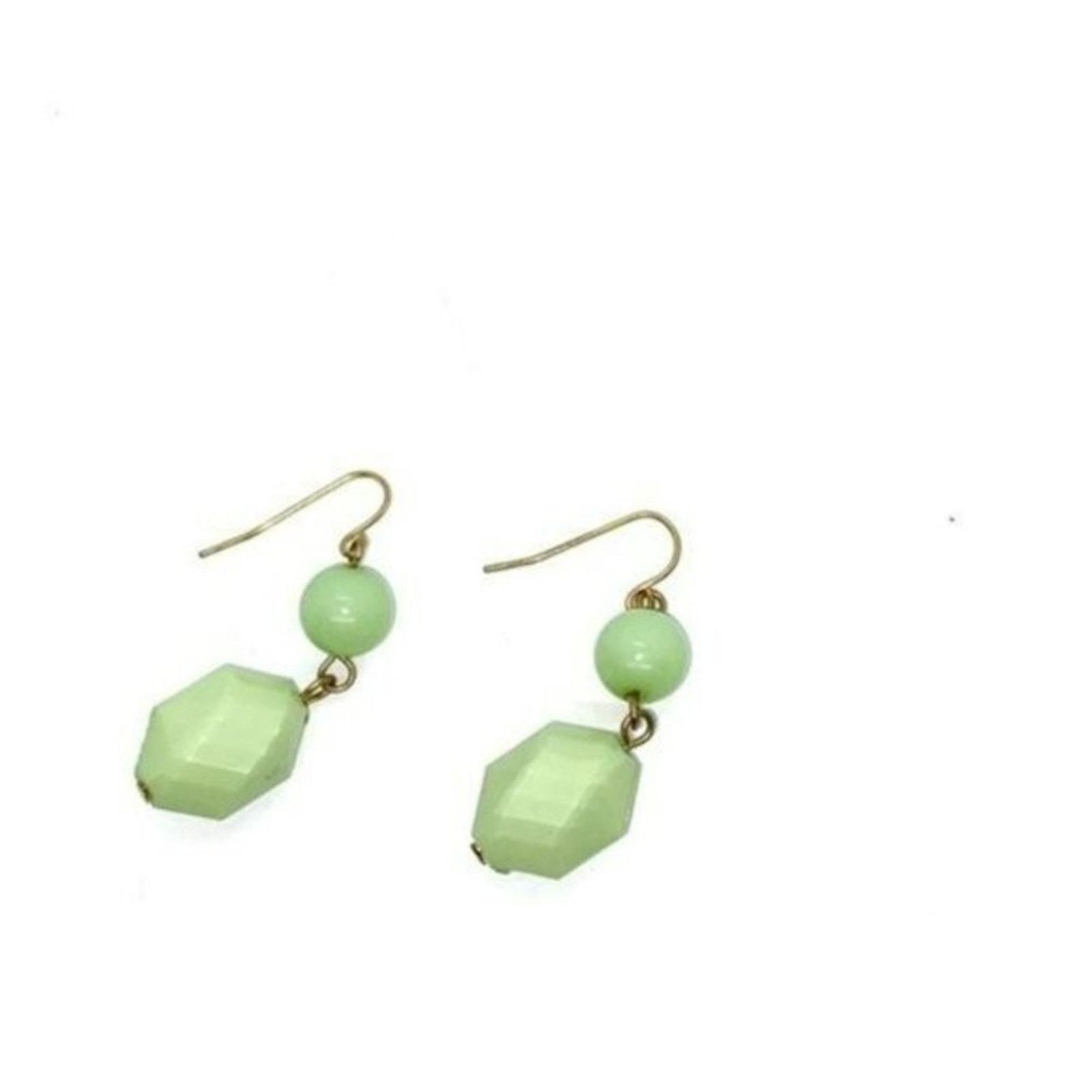 Handmade Seafoam Mint Green Beaded Dangle Earrings Size ONE SIZE - 2 Thumbnail