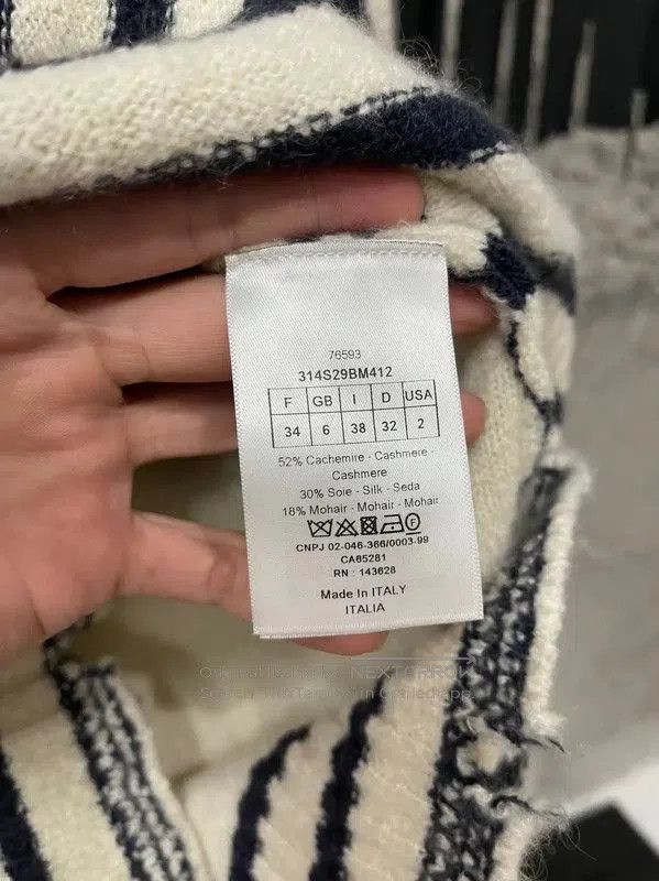 Dior Dior Women's Striped Cashmere Sweater . Size XXS / US 00 / IT 34 - 6 Thumbnail