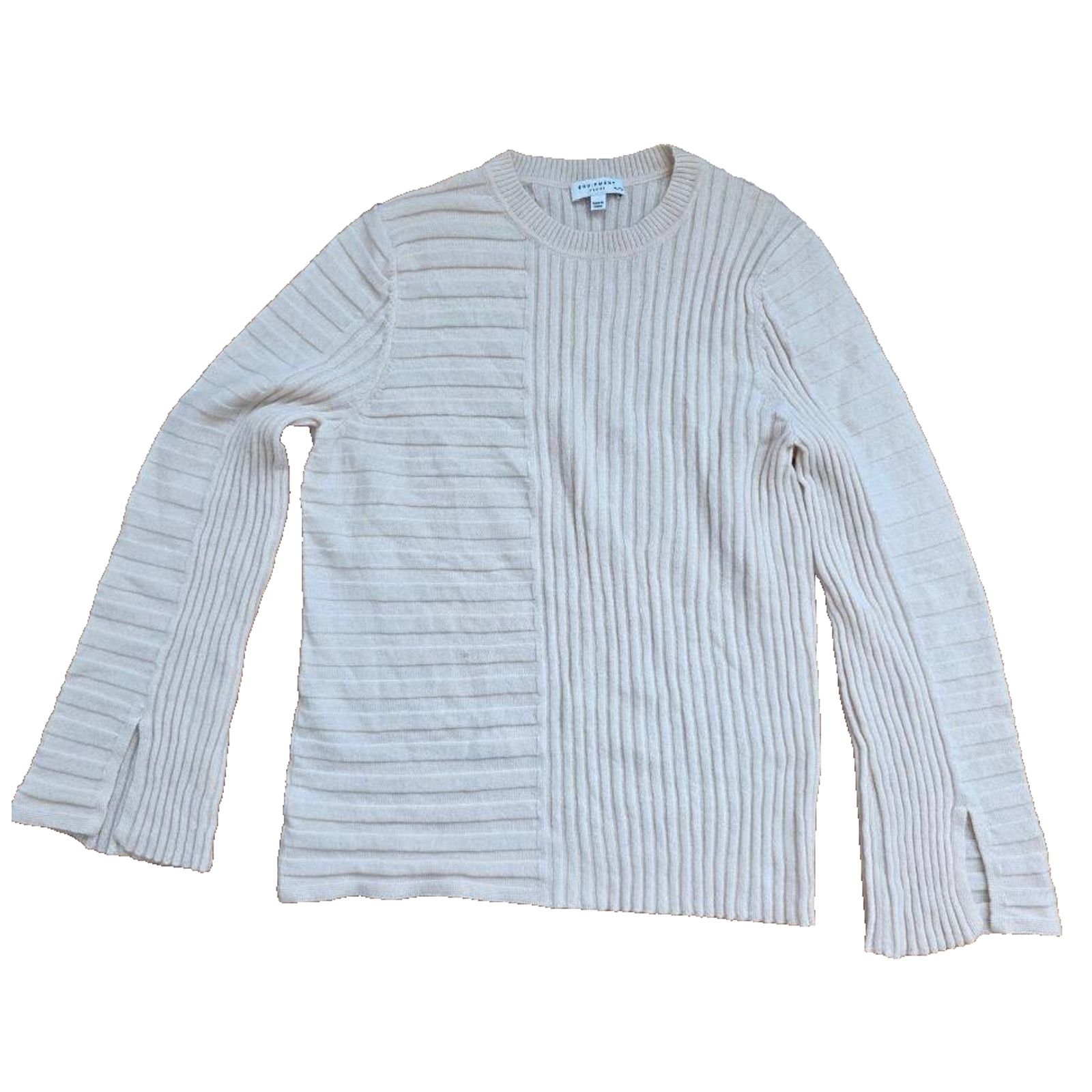 Equipment Equipment Emmaline Wool Cashmere Cream Sweater XL A001095 Size XL / US 12-14 / IT 48-50 - 2 Thumbnail