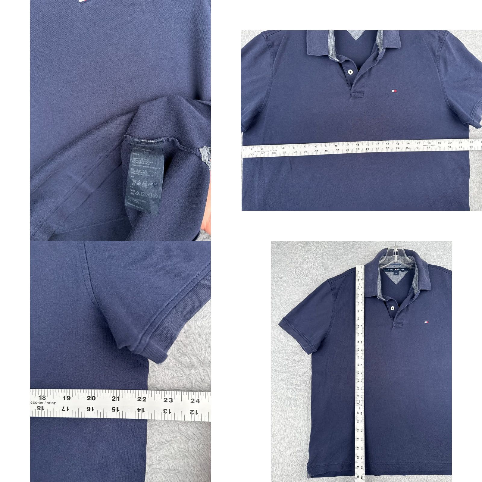 Tommy Hilfiger Tommy Hilfiger Polo Shirt Men Large Blue Classic Fit Short Sleeve 100% Cotton Golf Casual Size US L / EU 52-54 / 3 - 8 Thumbnail