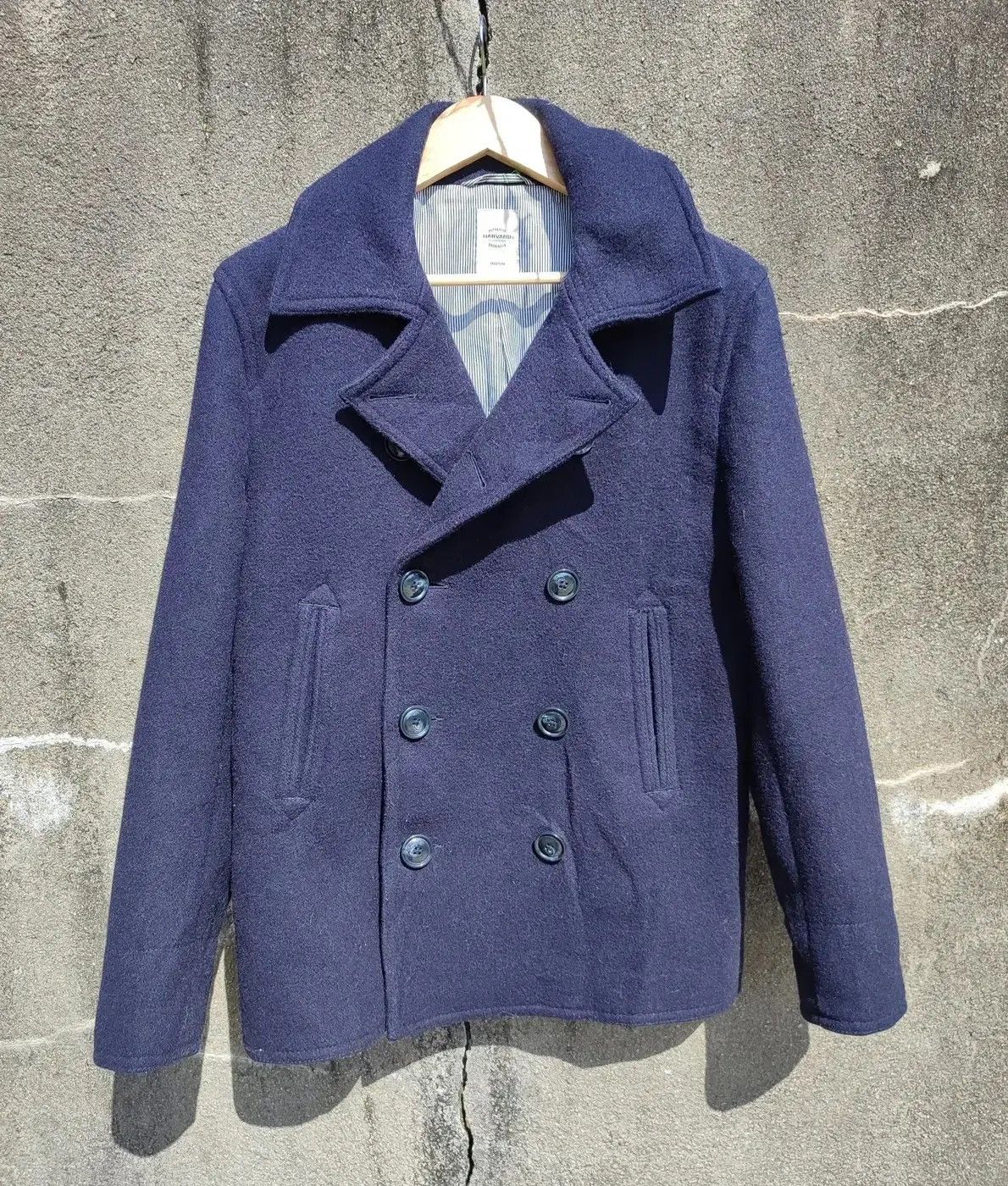 Vintage Vintage Harvard Navy Peacoat – Wool Blend Double Breasted Size US M / EU 48-50 / 2 - 1 Thumbnail