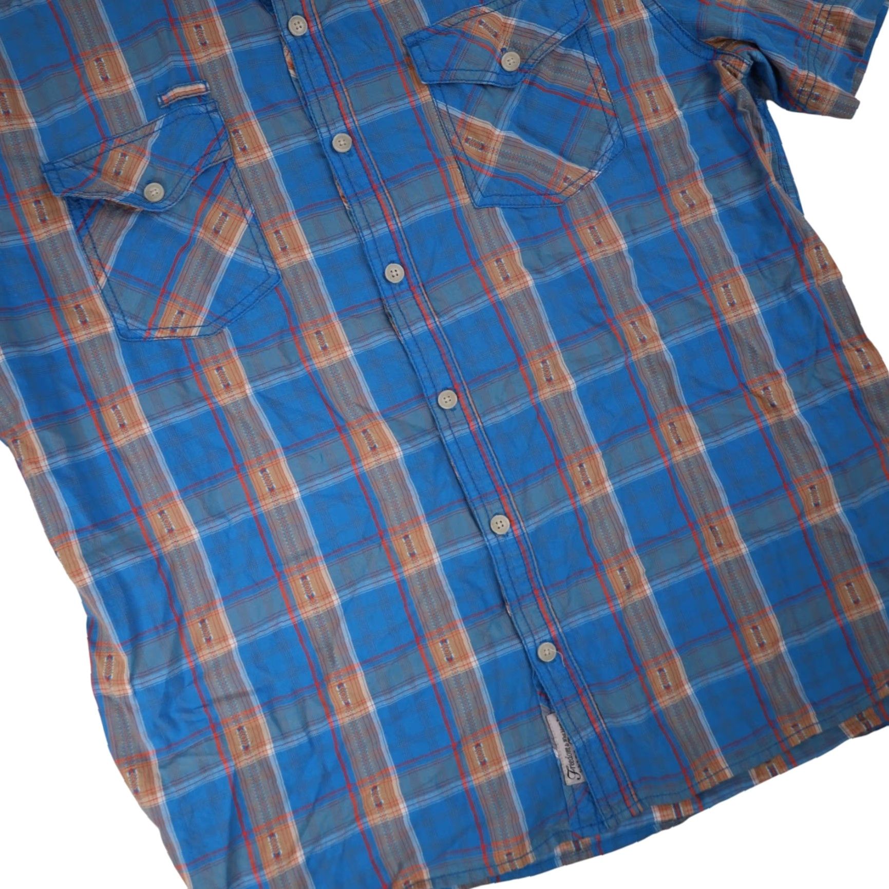 Gramicci VINTAGE Gramicci Mens XL Textured Design Adventure Shirt Blue Shirt Mens XL Blue Adventure Gramicci Size US XL / EU 56 / 4 - 3 Thumbnail