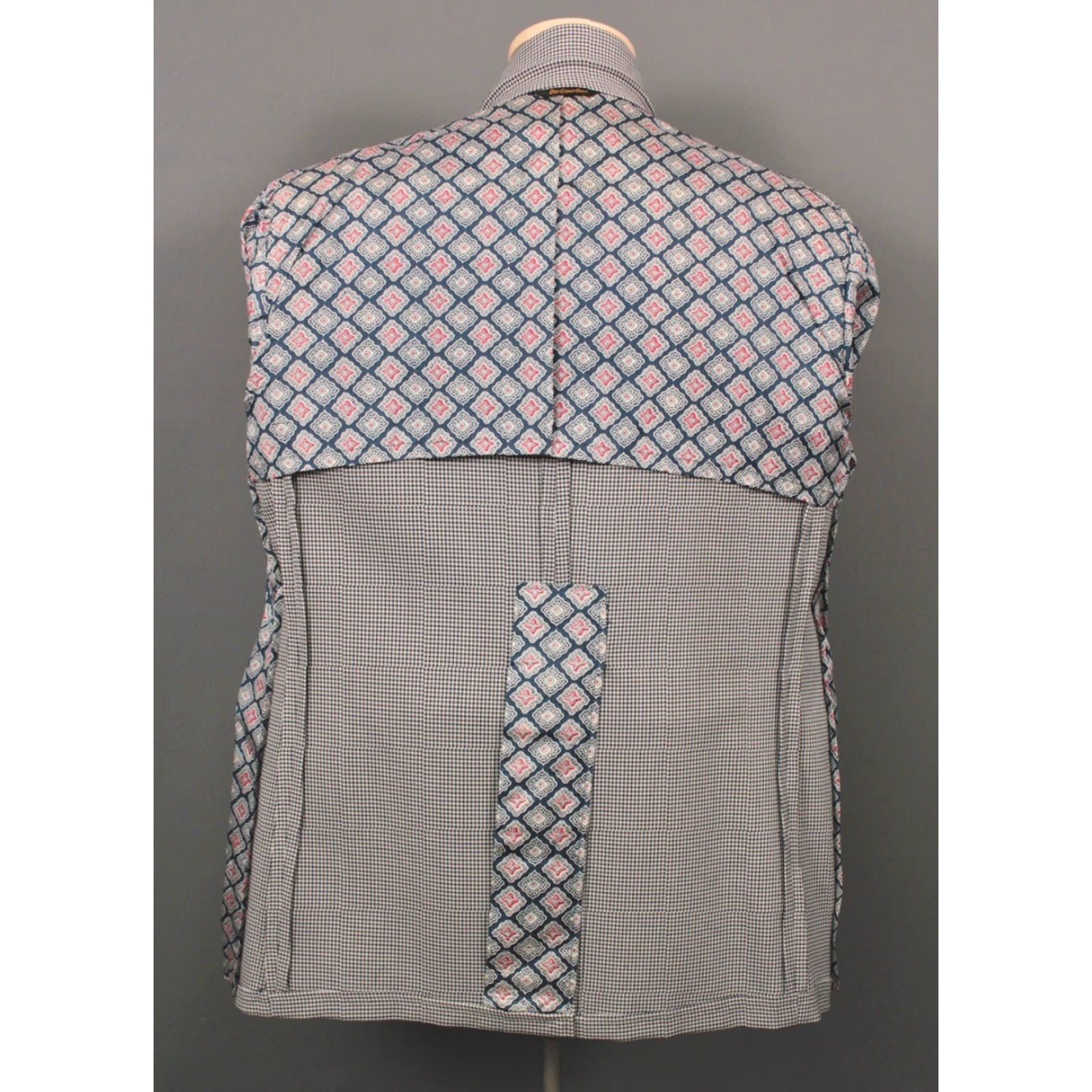 Vintage VINTAGE Men's VTG NOS 70s Blue Houndstooth 2 PC Leisure Suit Sz 44 R 1970s Disco Size 44R - 4 Thumbnail