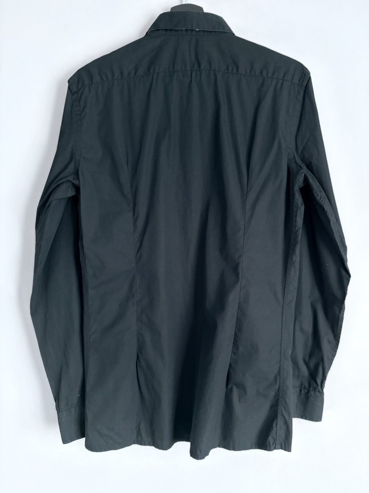 Raf Simons Raf Simons 1995 Black/ Navy Contrast Collar Shirt Size US M / EU 48-50 / 2 - 2 Thumbnail