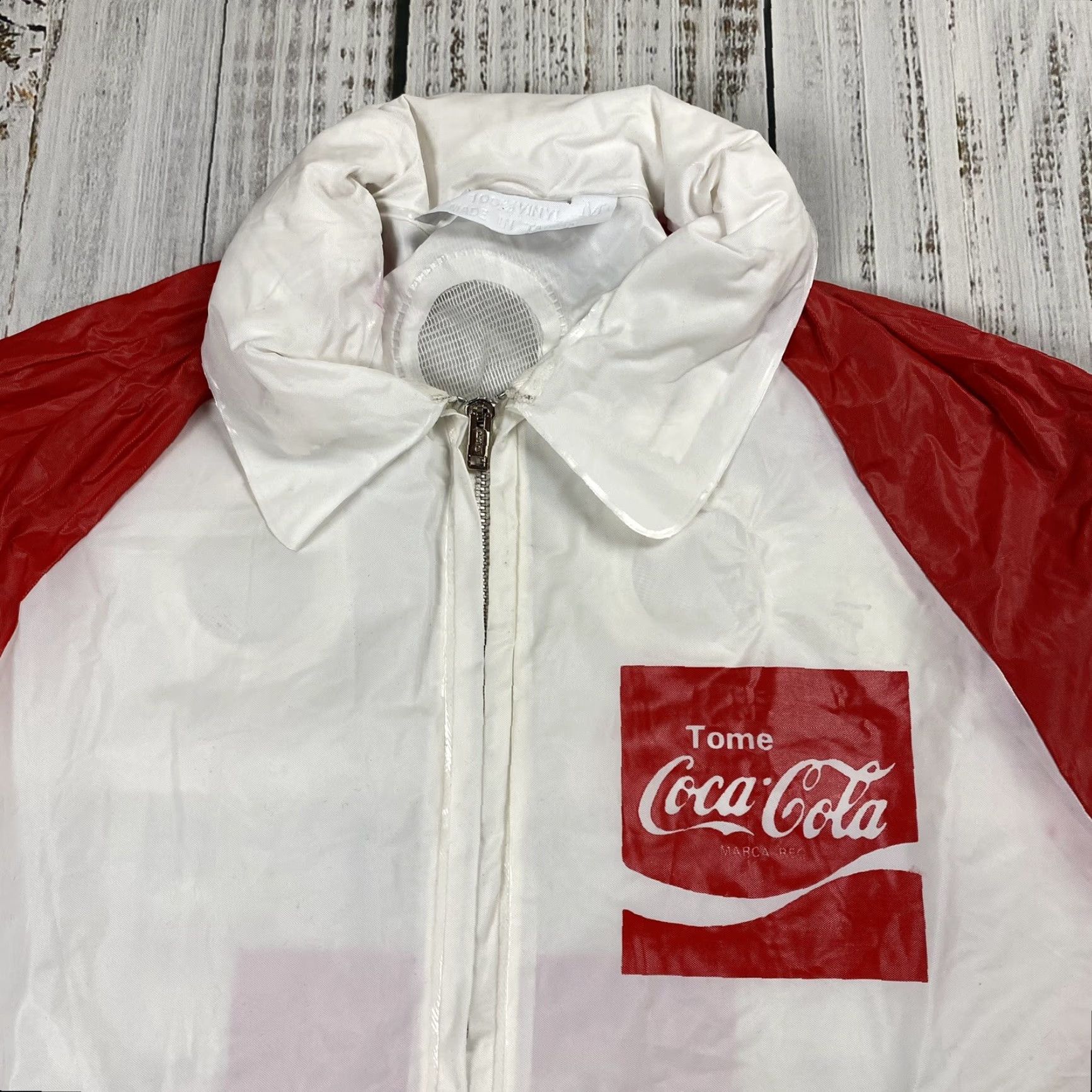 Vintage VINTAGE Coca Cola Jacket Vinyl Red White Zip Up Advertising Coke M Adult Medium White 1970s Mens Size US M / EU 48-50 / 2 - 2 Thumbnail