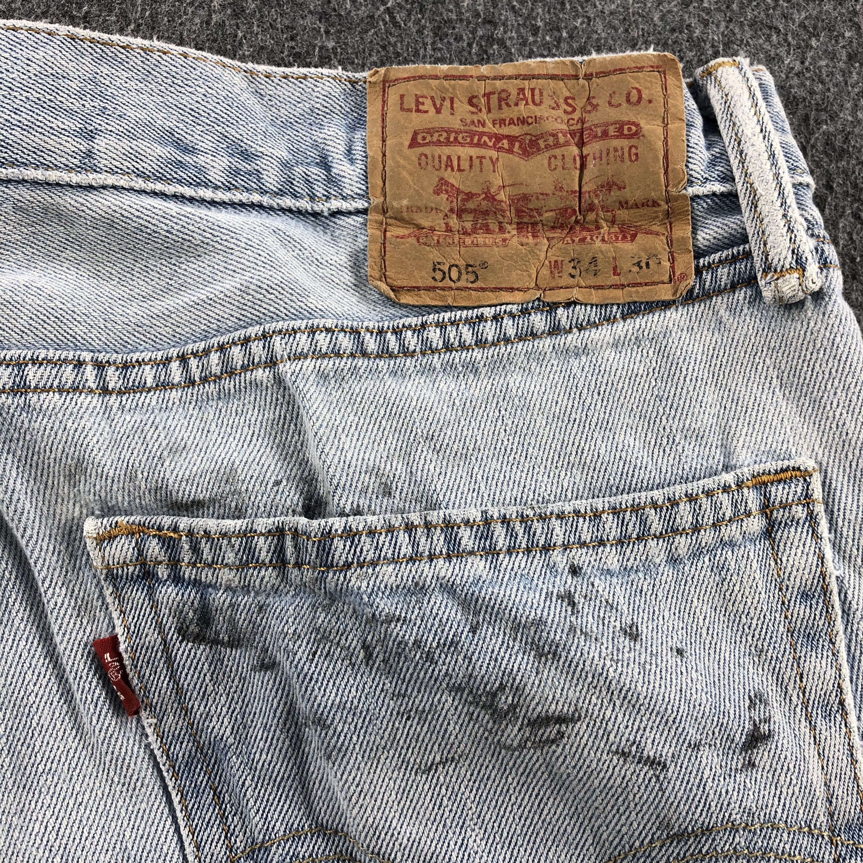 Levi's Vintage Light Wash Levis 505 Jeans- J1305 Size US 34 / EU 50 - 5 Thumbnail