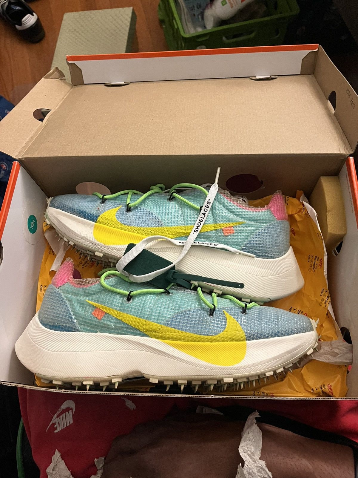 Nike Nike X Off White Light Blue Vapor Street Size US 12 / EU 45 - 1 Thumbnail