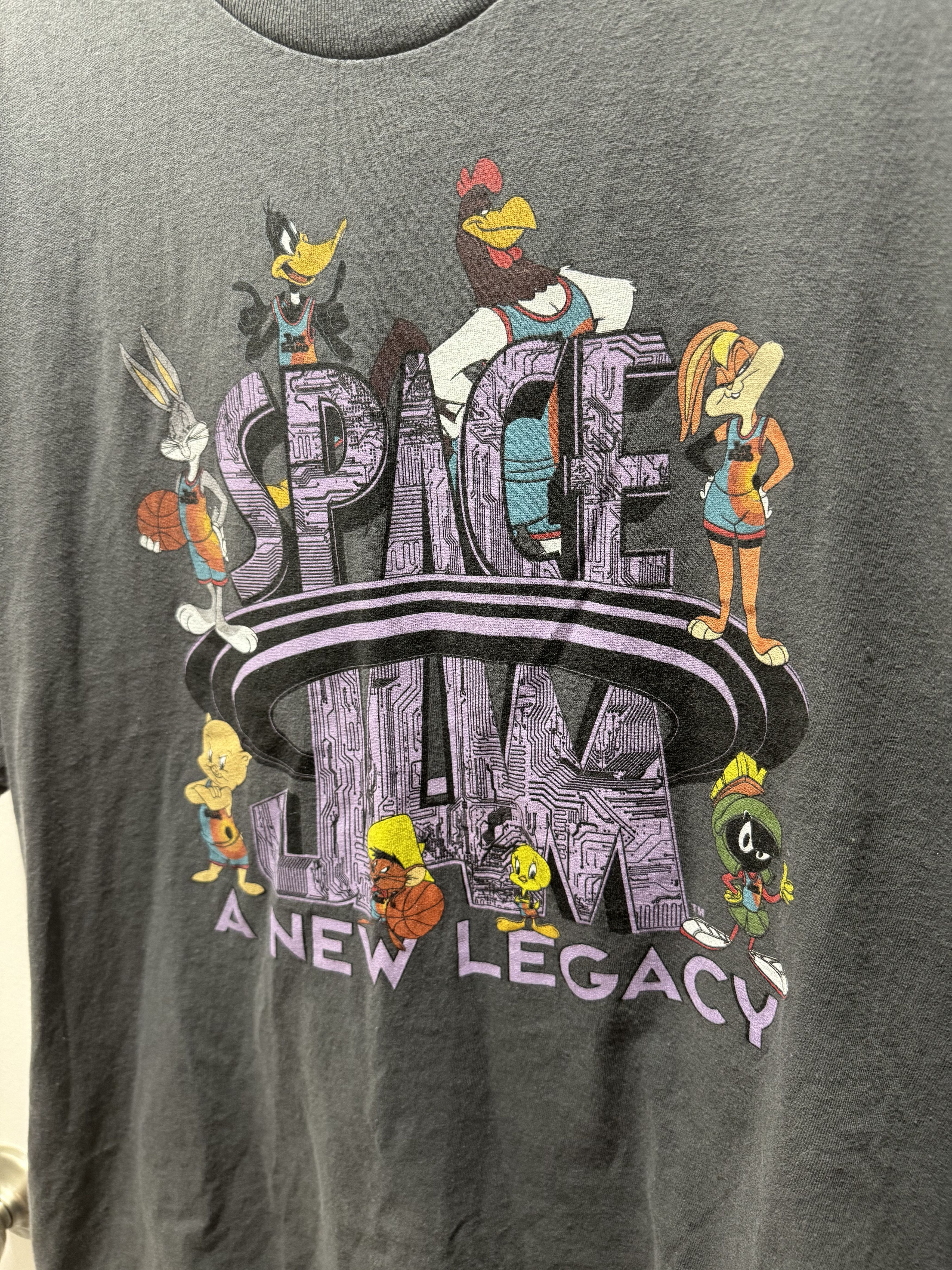 Cartoon Network × Jordan Brand × NBA Space Jam A New Legacy NBA Cartoon Merch Shirt Grey Size US XL / EU 56 / 4 - 2 Thumbnail