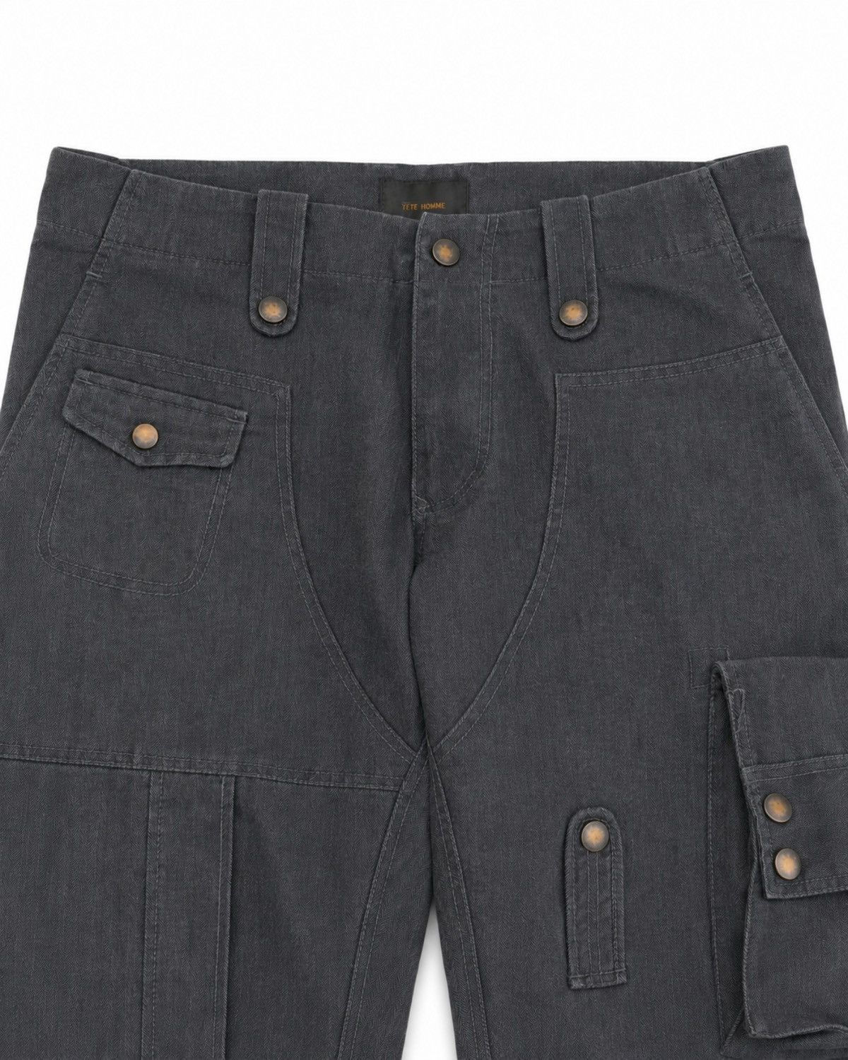 Japanese Brand TETE HOMME flared bondagel lace up cargo pants Size US 28 / EU 44 - 3 Thumbnail