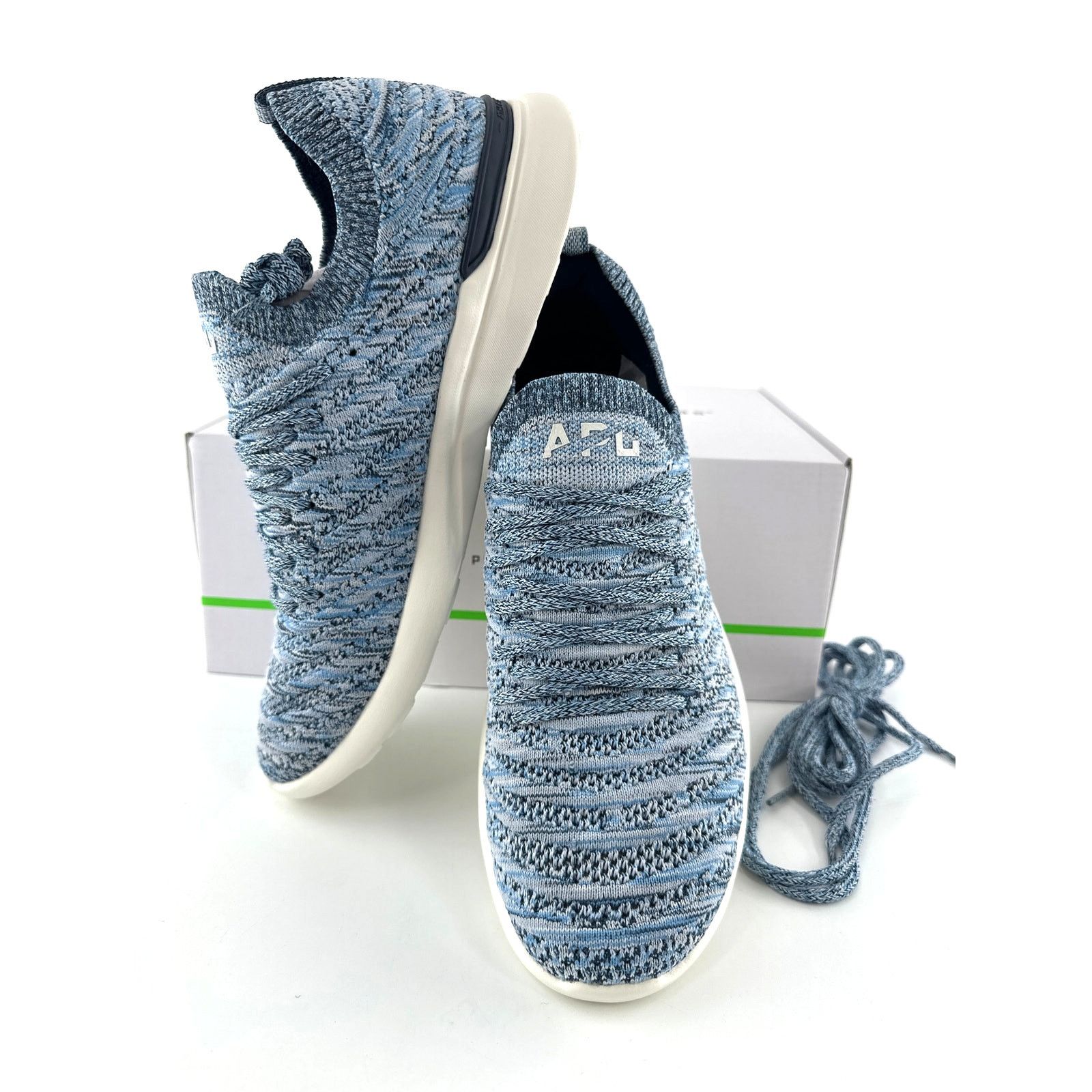 Athletic Propulsion Labs APL Men's Midnight Ivory Melange TechLoom Wave Sneakers 9 Size US 9 / EU 42 - 6 Thumbnail