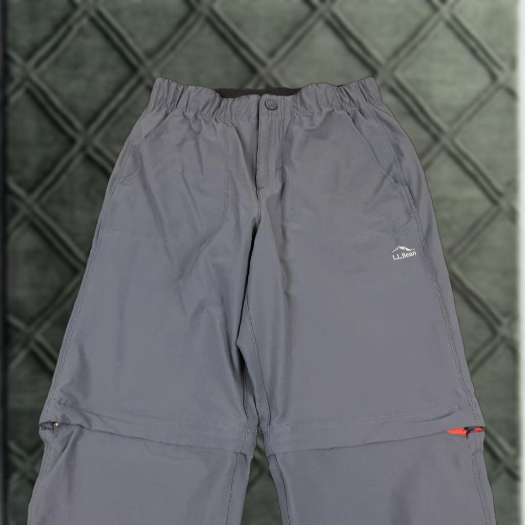 Vintage L.L.Bean Cresta Pants Womens 14 Gray Convertible Zip Off Hiking Quick Dry Nylon Pants Size 36" / US 14 / IT 50 - 1 Thumbnail