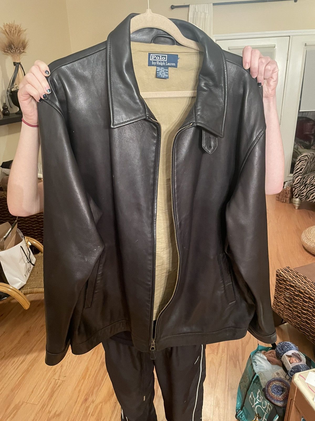 【Ralph Lauren】美品 LAMBSKIN LEATHER JACKET Polo Ralph Lauren Lambskin Leather Jacket | MYER