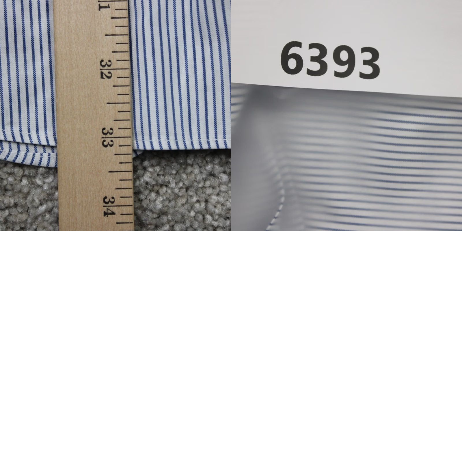 Brooks Brothers Brooks Brothers Dress Shirt Mens 17 2/3 Blue/White Regular Fit Non-Iron L/S Shirt Size 46R - 9 Thumbnail