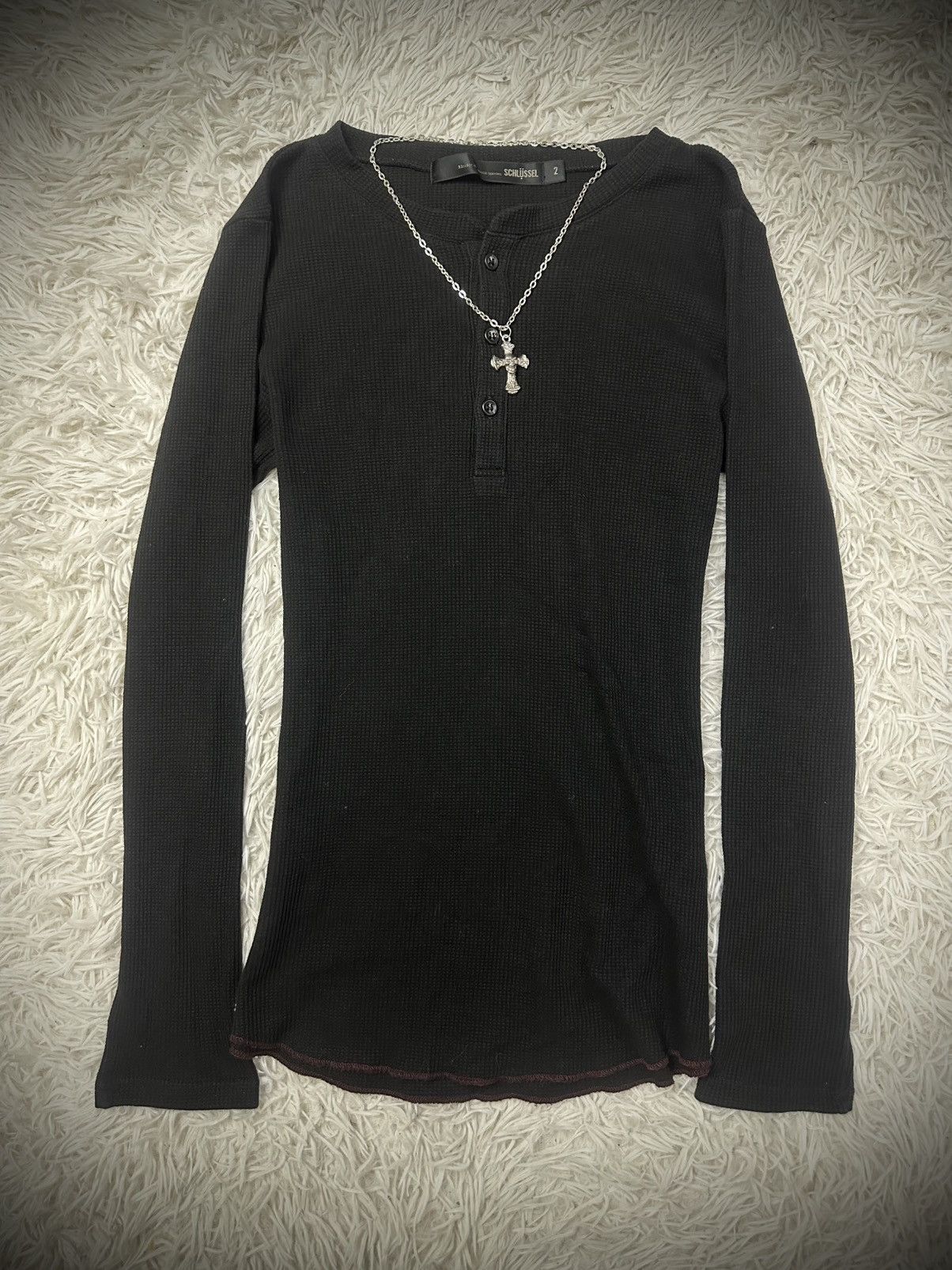 rare 2000s japanese brand schlussel henley archive tee