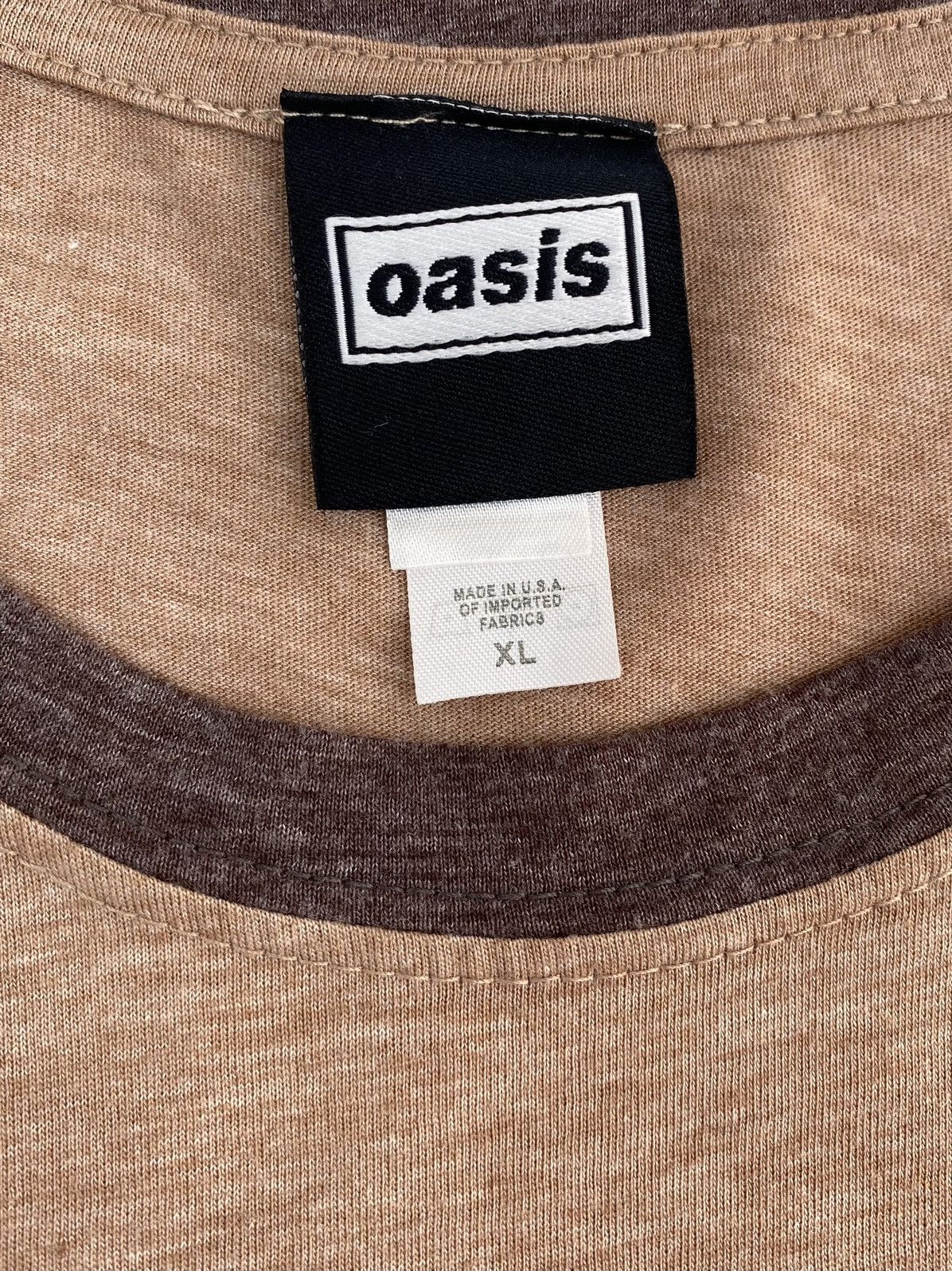 Band Tees Oasis Band Classic Logo Brown Ringer Tee Size US XL / EU 56 / 4 - 5 Thumbnail
