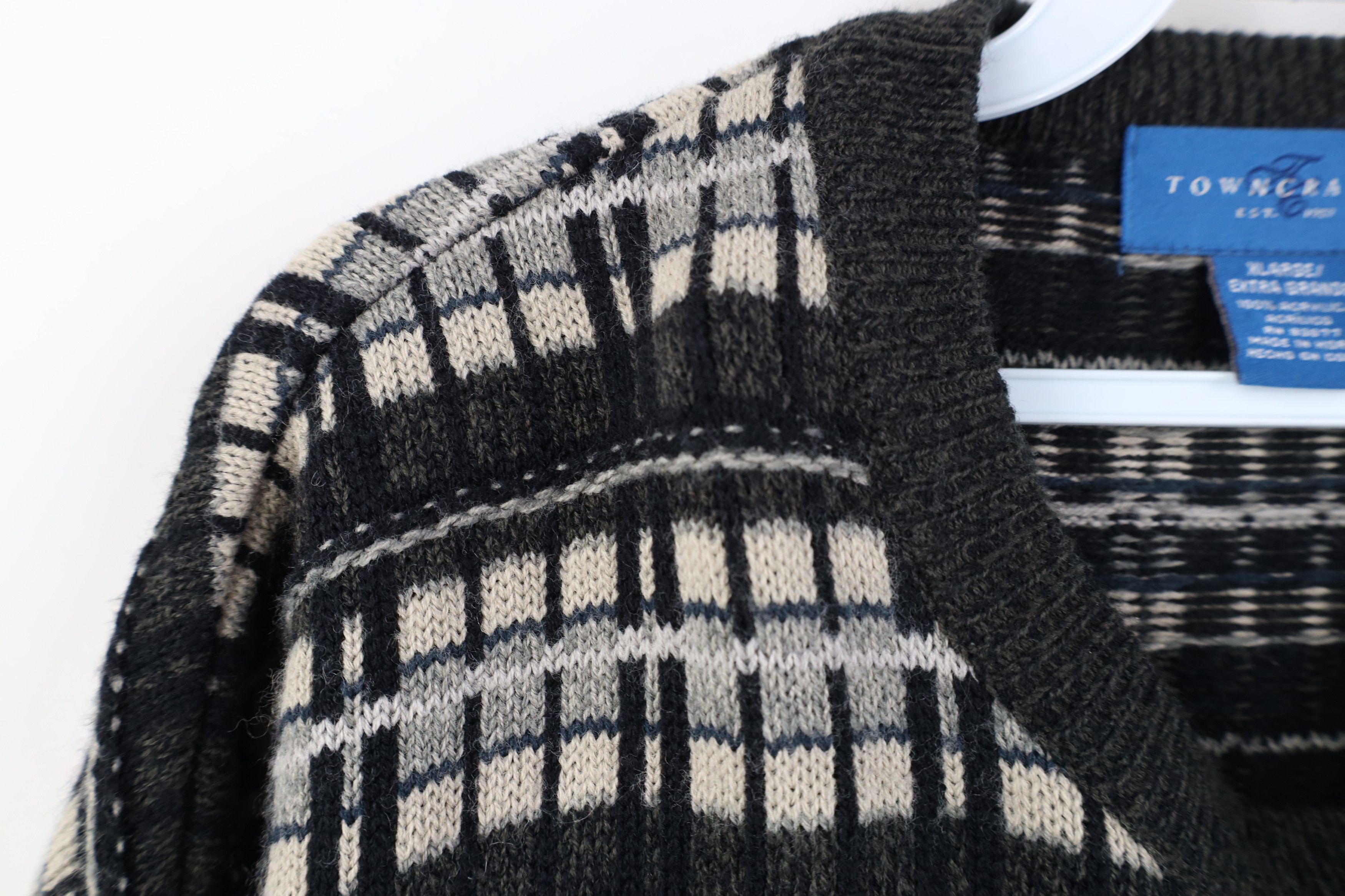 Vintage Vintage 90s Streetwear Knit Crewneck Sweater Earth Tone Size US XL / EU 56 / 4 - 5 Thumbnail