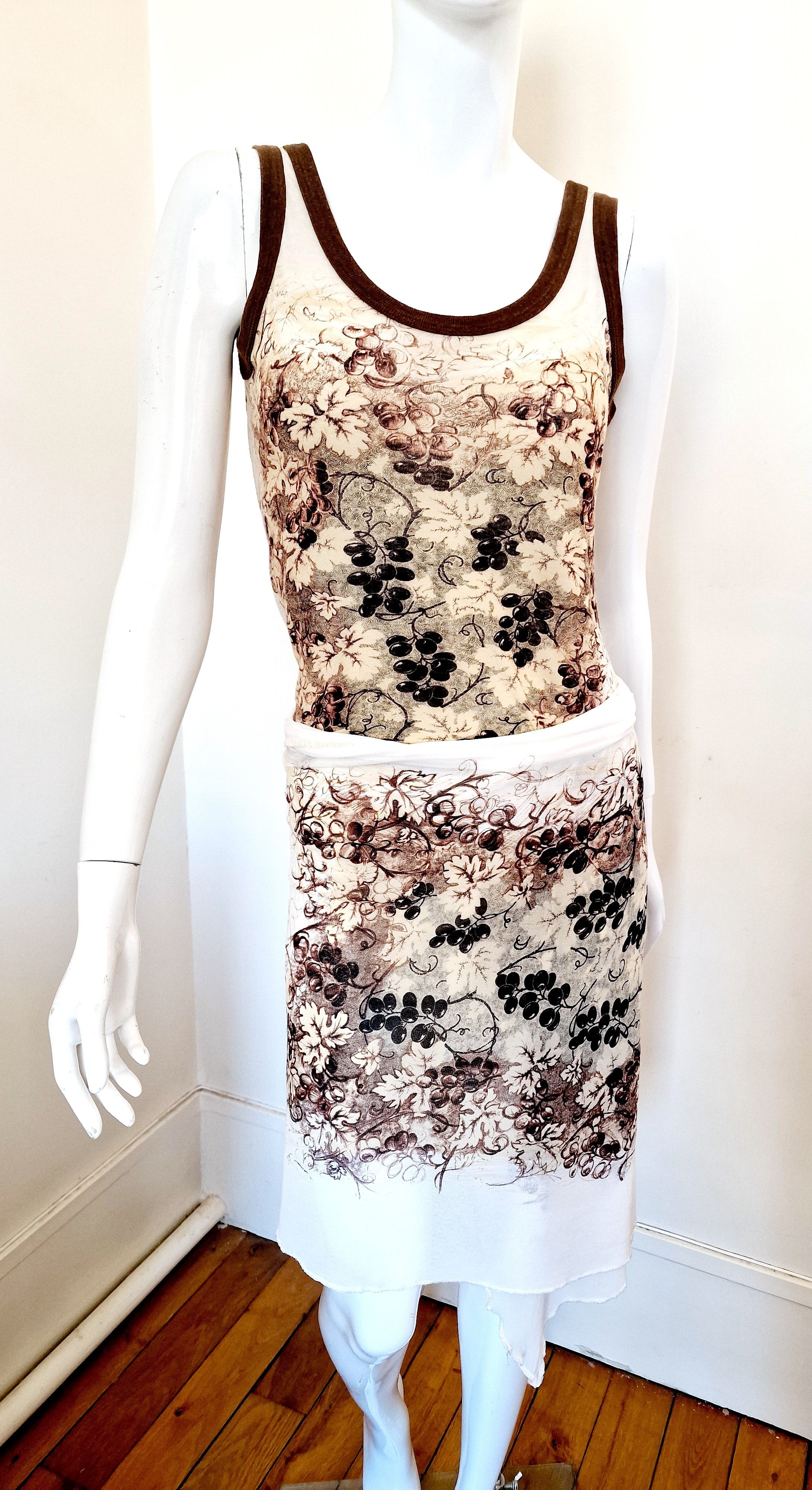 Jean Paul Gaultier Jean Paul Gaultier Grape 1999 S/S Pareo 2 Piece Dress Size M / US 6-8 / IT 42-44 - 8 Thumbnail