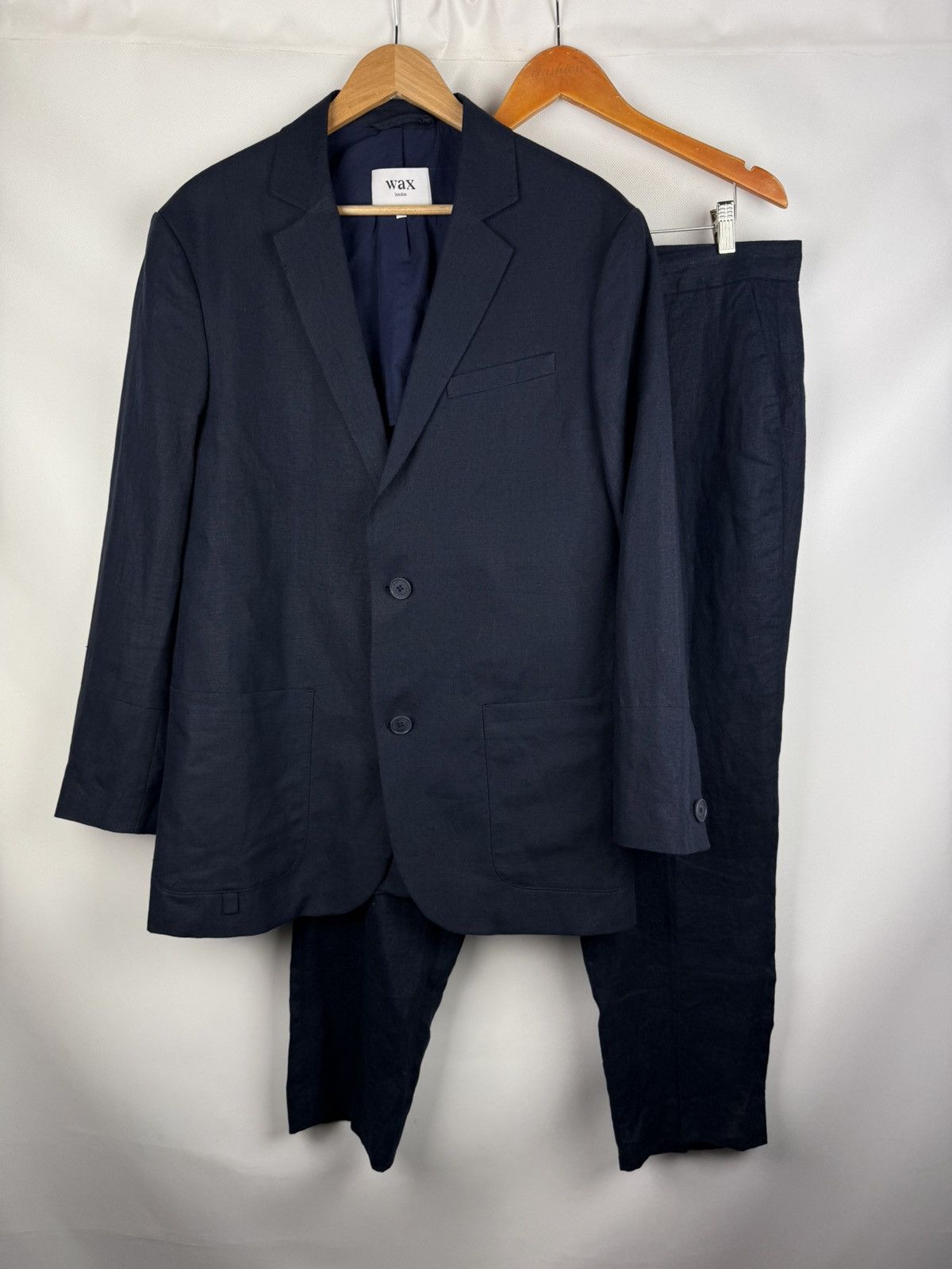 Wax London Wax London Men’s Linen 2 Piece Suit Blazer Jacket Pants Size 42R - 1 Thumbnail