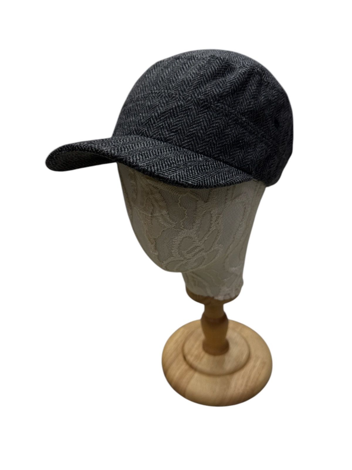 Japanese Brand MIXED WOOL HERRINGBONE PAINTER CAP HAT Size ONE SIZE - 2 Thumbnail