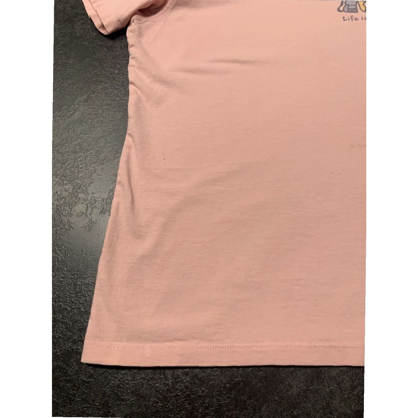 Life is Good Life Is Good Short Sleeve T-Shirt XL Pink Peace Theme Women Size XL / US 12-14 / IT 48-50 - 4 Thumbnail