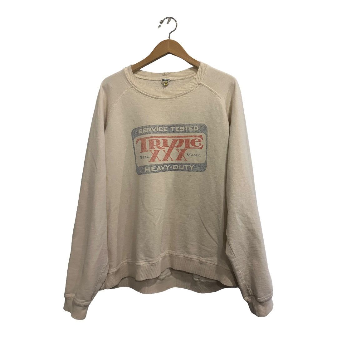 Vintage Triple XXX Vintage Crewneck white thrashed Size US XL / EU 56 / 4 - 1 Thumbnail