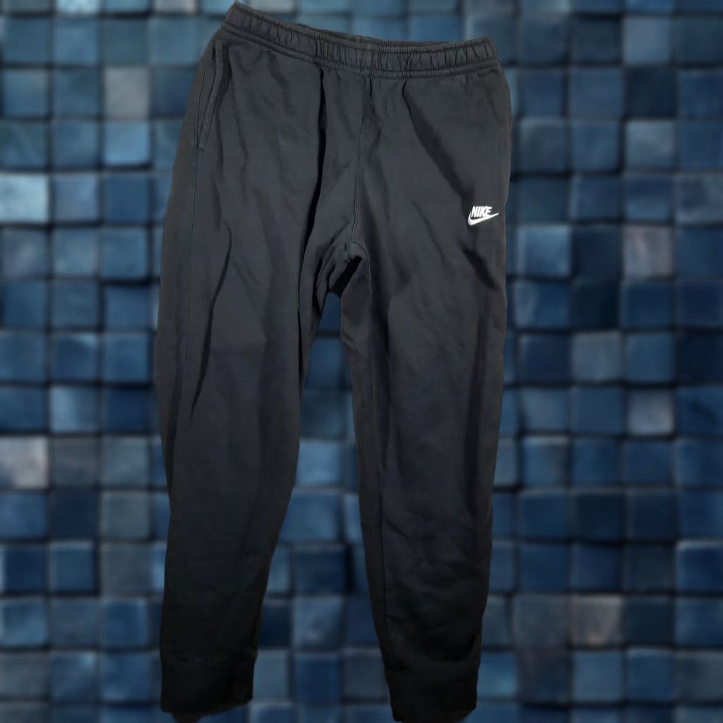 Nike NIKE Fleece Joggers Pants Adult Large Black - Nike Fleece, Athletic Fit, Drawstring Waist, Tapered Leg, Activewear Mens Size US 33 - 1 Thumbnail