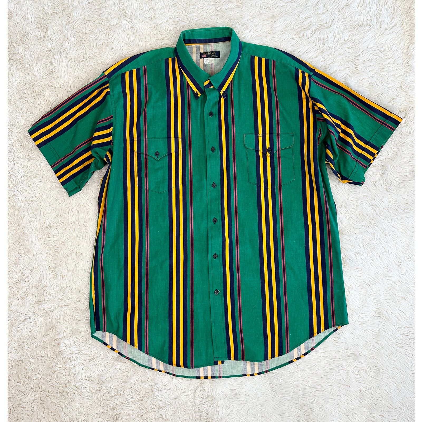 Vintage Vintage Cotton Western Stripe Shirt 18 XLT Size US XXL / EU 58 / 5 - 1 Thumbnail