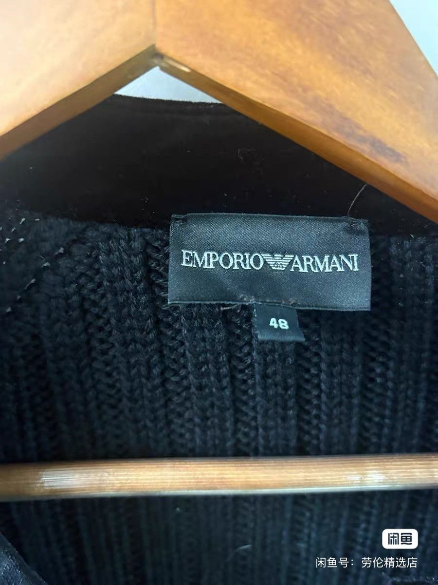 Emporio Armani Emporio Armani silk collar knit sweater moto jacket balmian Size US M / EU 48-50 / 2 - 3 Thumbnail
