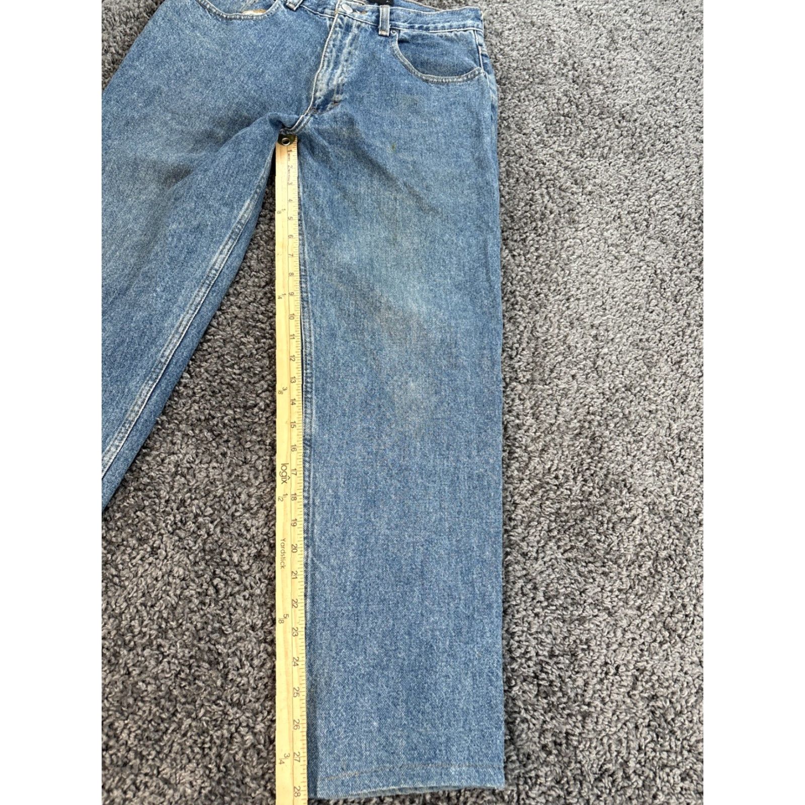 Calvin Klein VINTAGE Calvin Klein Jeans Size 31x28 Regular Men Blue Stone Wash Easy Fit Straight 31 28 Mens Jeans Size US 31 - 2 Thumbnail