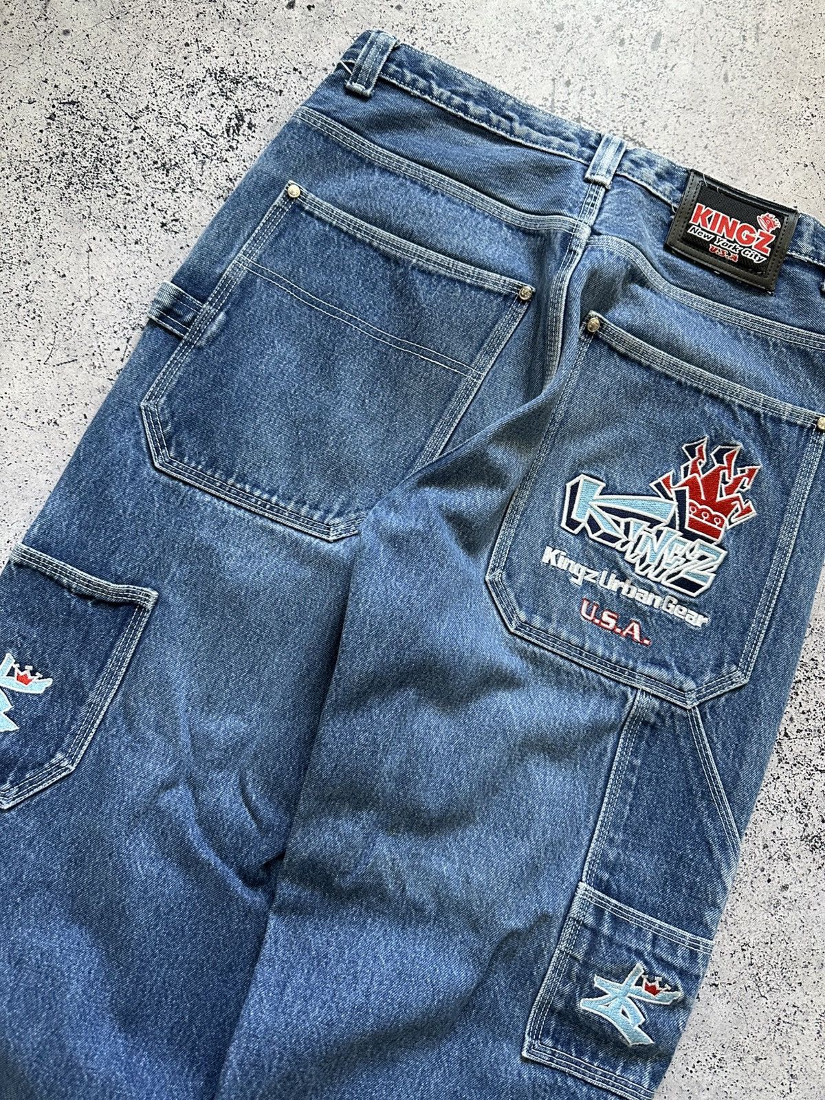 JNCO × Vintage Vintage Kingz Urban Gear Jeans Denim Baggy Fit Rap Y2K USA Size US 34 / EU 50 - 1 Thumbnail
