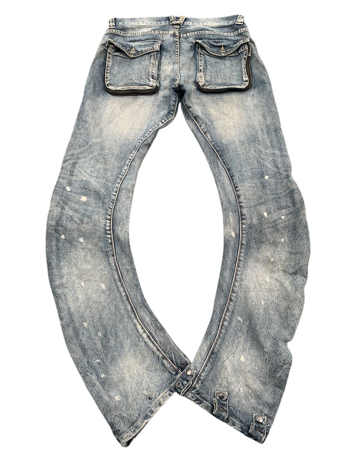 PPFM RARE💥PPFM BANANA CURVE CUT JAPANESE PUNK RUSTY DENIM Size US 32 / EU 48 - 4 Thumbnail