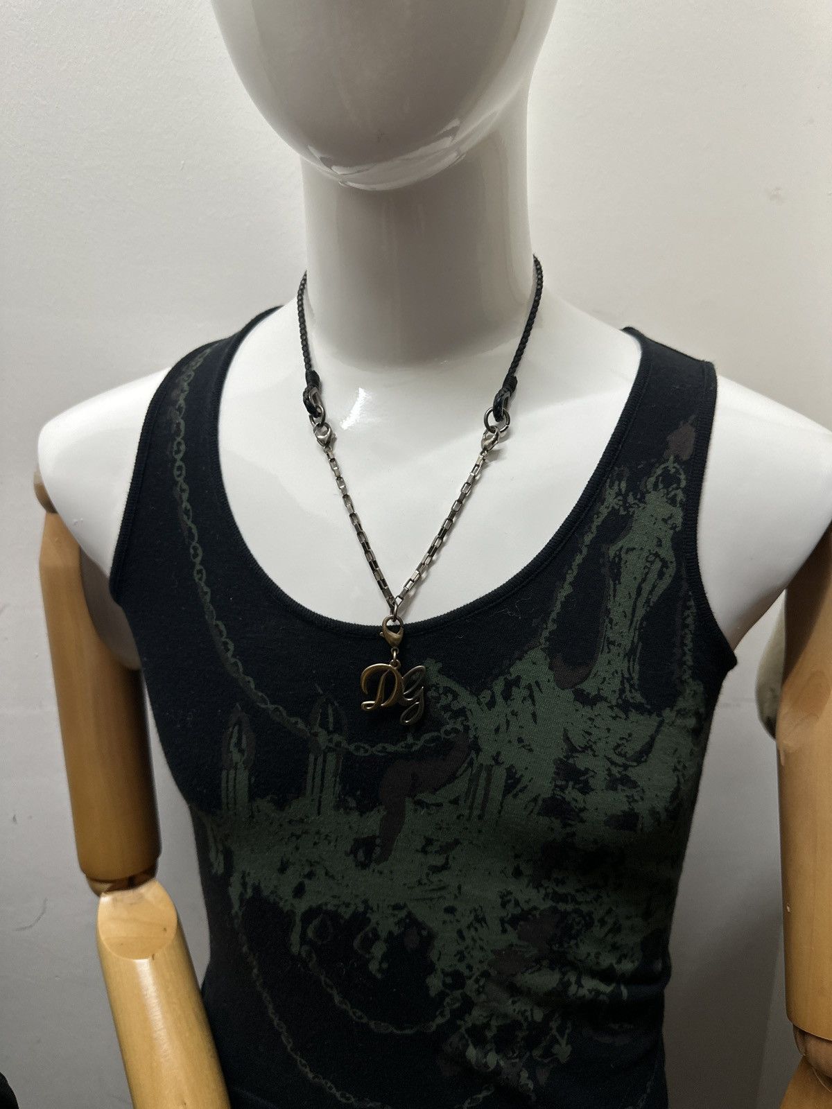 Dolce & Gabbana Vintage Dolce & Gabbana D&G 2 Way Leather Logo Necklace Size ONE SIZE - 2 Thumbnail