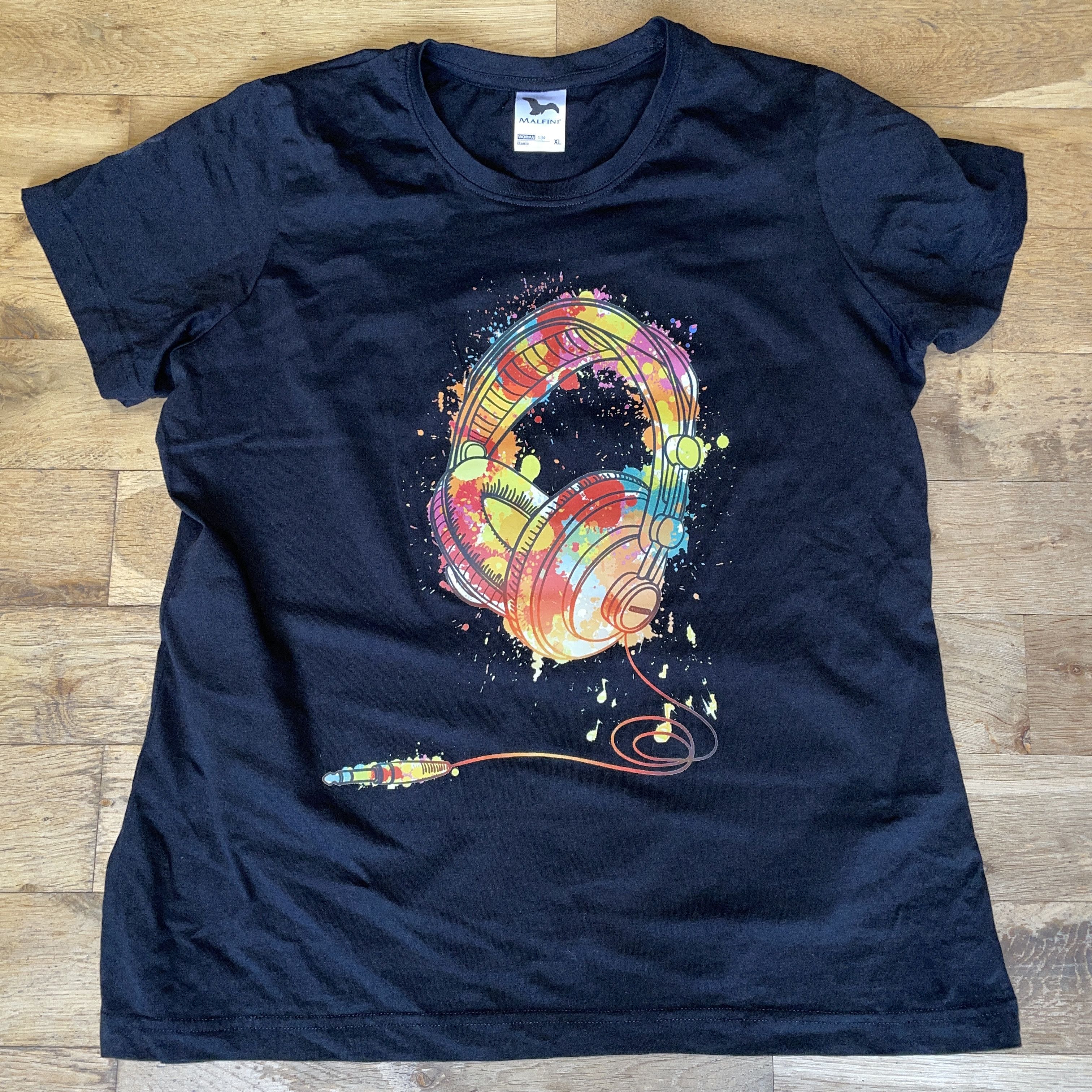 Other Malfini Women's T-shirt Headphones Logo Size XL - New Size XL / US 12-14 / IT 48-50 - 1 Thumbnail