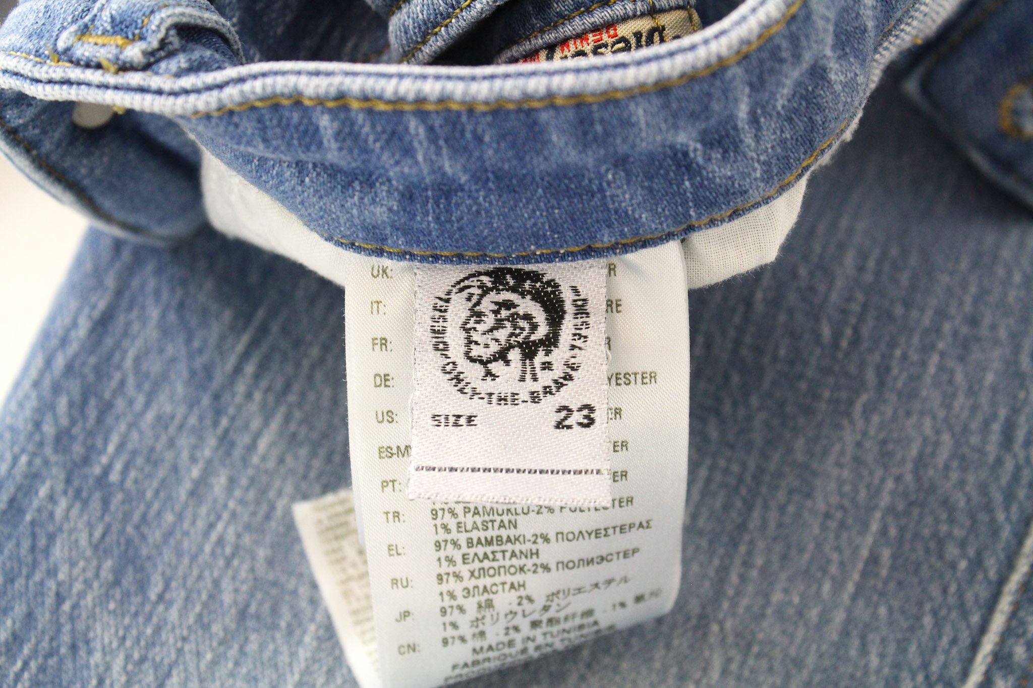 Diesel BABHILA-HIGH 081AF W23/L30 Girls Blue Stretch Jeans 69985 Size 23" - 7 Thumbnail