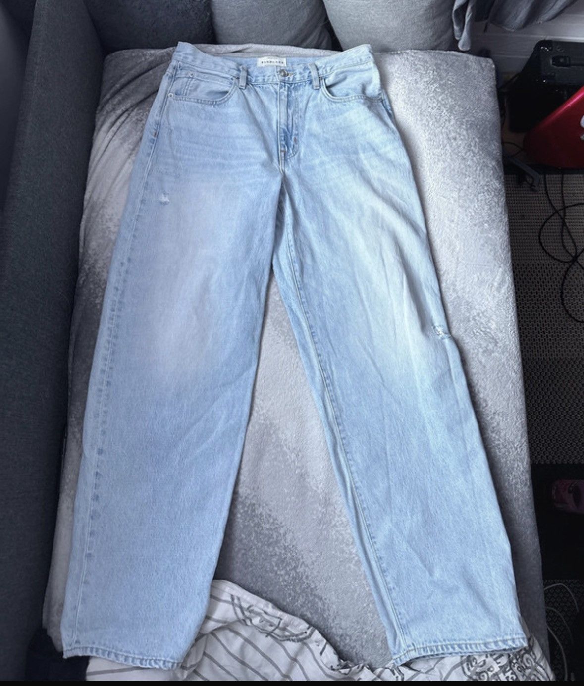 SLVRLAKE SLVRLAKE Ella High-Rise Relaxed Curve Jeans W27 Size 27" / US 4 / IT 40 - 2 Thumbnail