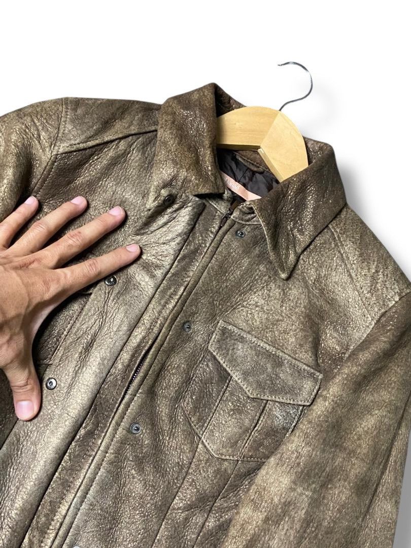 Japanese Brand DeDanae Japanese Brand Crop Leather Jacket (137) Size US XXS / EU 40 - 4 Thumbnail