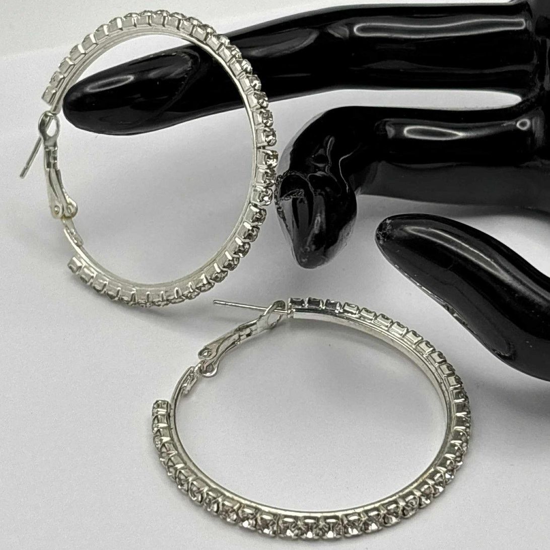 Other Silver Crystal Earrings Size ONE SIZE - 2 Thumbnail