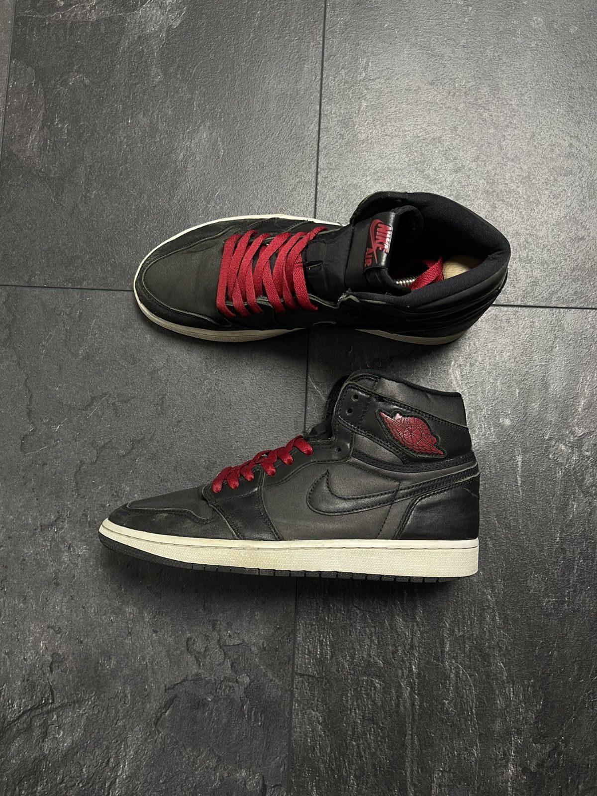 Jordan Brand Nike Air Jordan 1 Retro High OG Black Gym Red Size US 9 / EU 42 - 8 Thumbnail