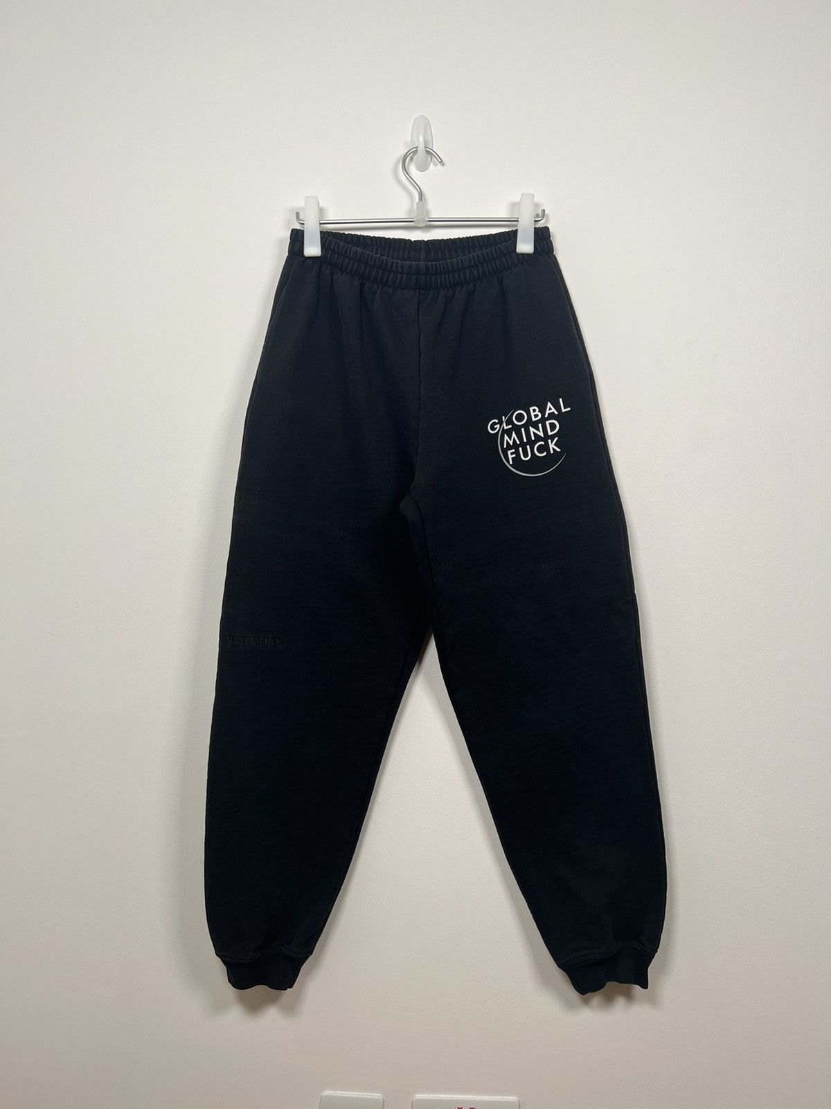 image of Vetements S/s20 Global Mind Fuck Sweatpants in Black, Men's (Size 32)