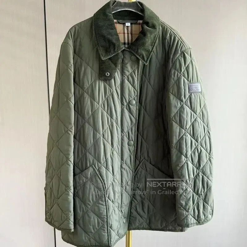 Burberry Quilted Cotton Jacket in Military Green.
