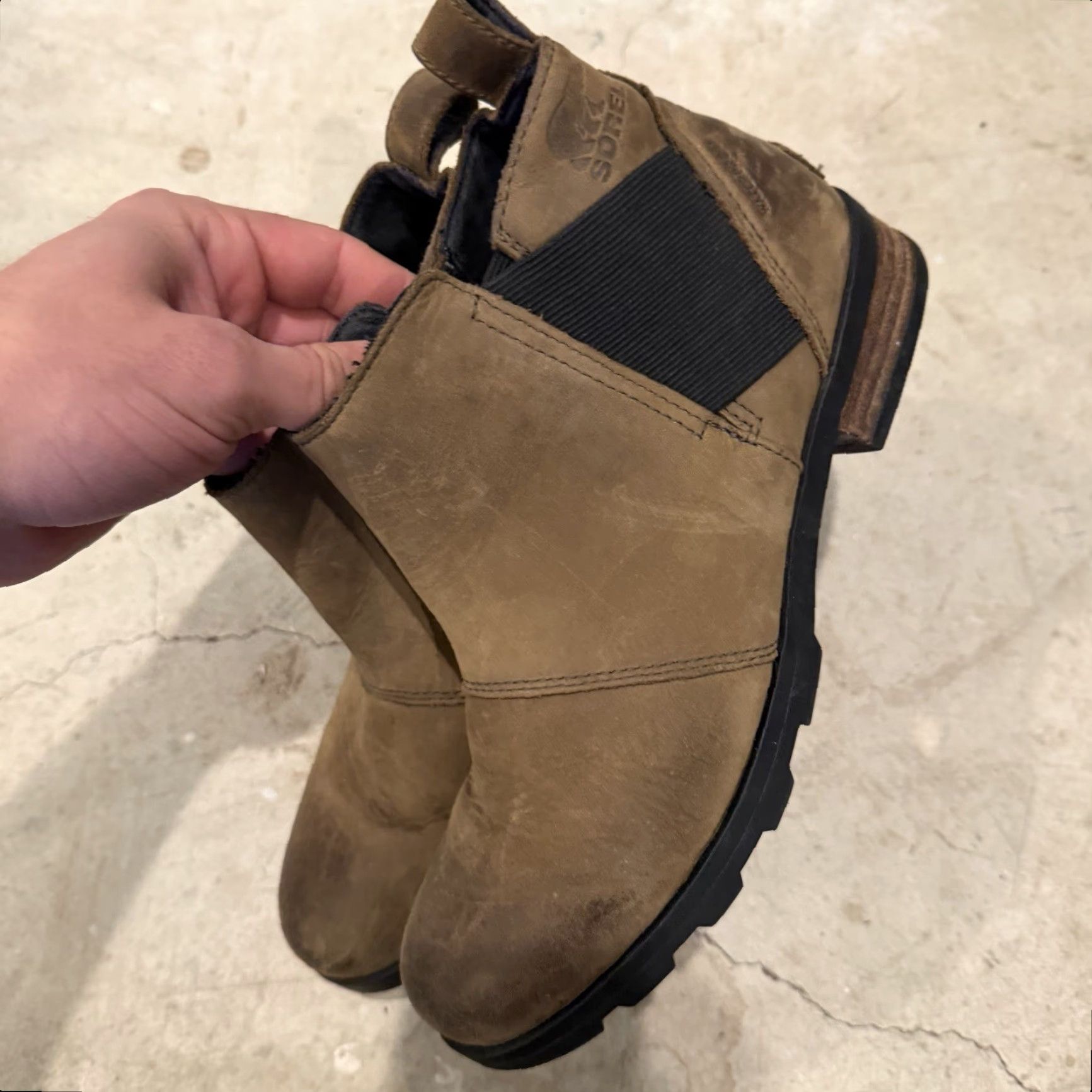 SOREL Sorel Boots Chelsea Ankle Bootie 7.5 Womens Brown Leather NL2671-245 Block Heel Size US 8 / IT 38 - 5 Thumbnail