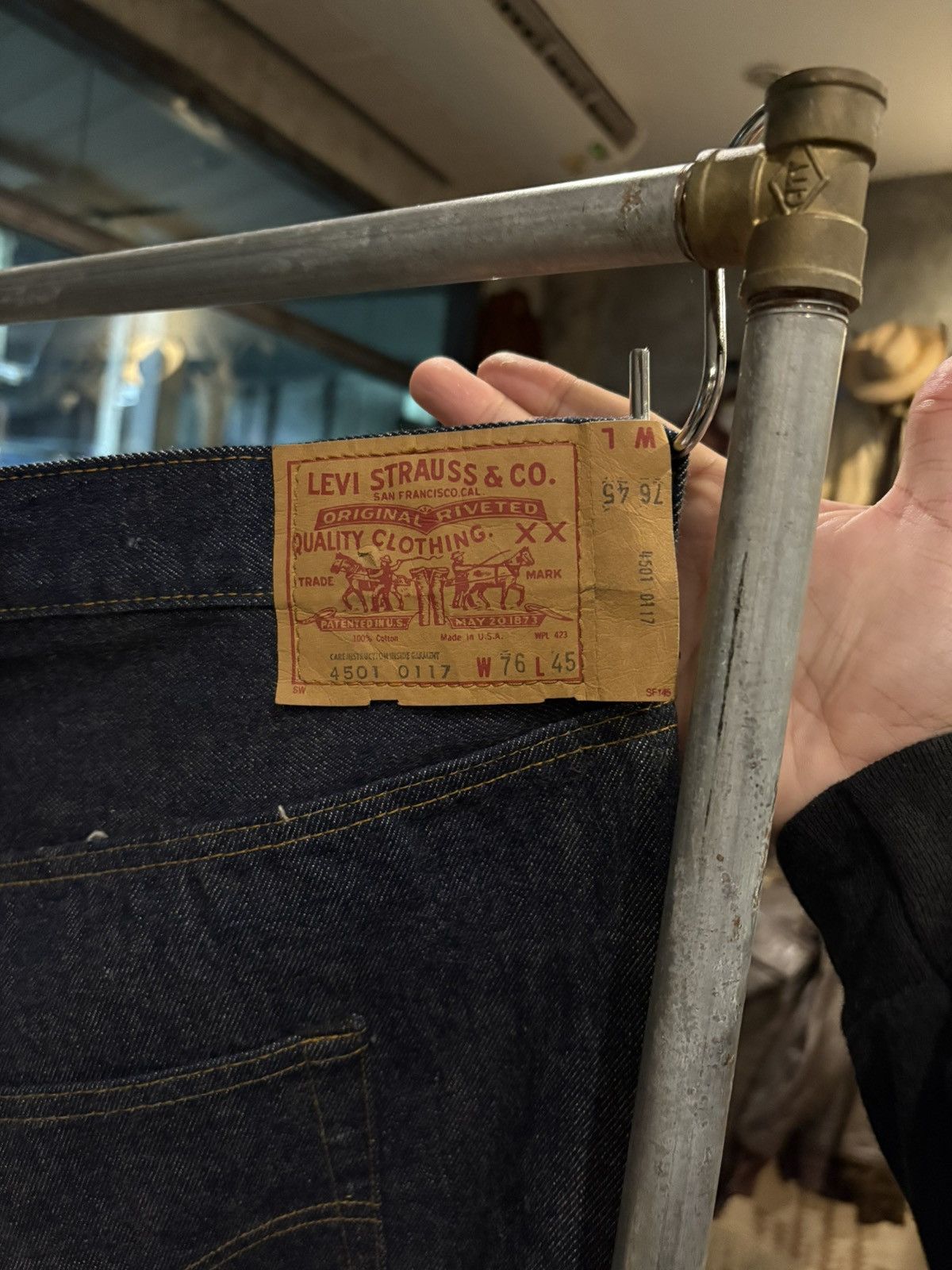 Levi's Vintage Clothing × Vintage 1970’s Levi’s 501 Display Redline button #524 size w76 L45 Size US 44 / EU 60 - 9 Thumbnail