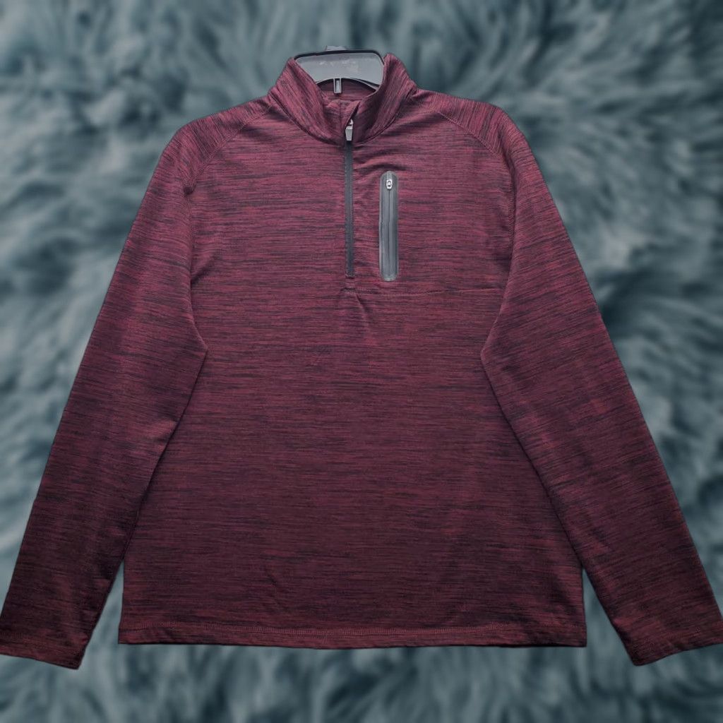 Hogan Ben Hogan Mens 1/4 Zip Pullover Space Dye Long Sleeve Multicolor Shirt Size US S / EU 44-46 / 1 - 1 Thumbnail