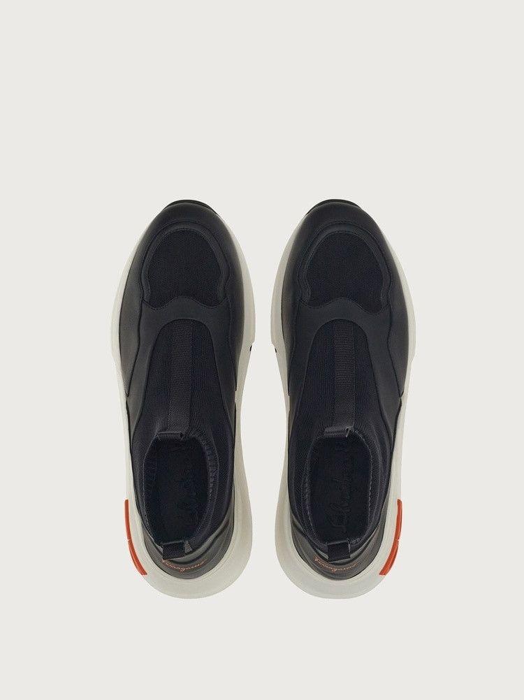 Salvatore Ferragamo o1s1rm1224 Gancini Sock Sneakers in Black Size US 7 / EU 40 - 2 Thumbnail