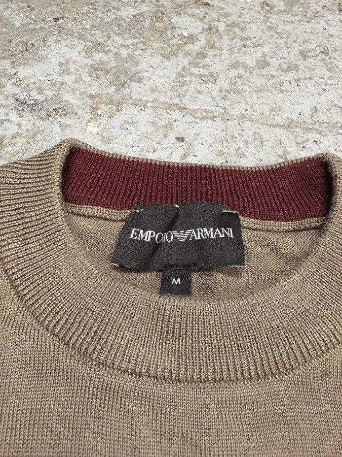 Emporio Armani × Vintage Emporio Armani Camel Structural Contemporary Sweater Size US S / EU 44-46 / 1 - 9 Thumbnail